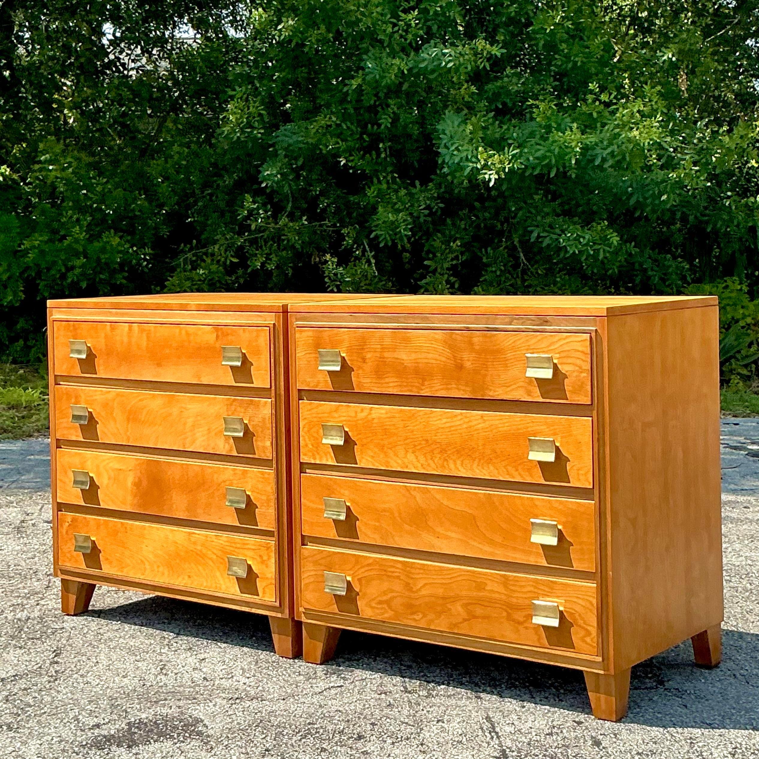 Mid-Century moderno Cassettiera Rockford d'epoca della metà del XX secolo - una coppia in vendita