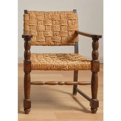 Mid 20th Century Vintage Set of 2 Braided Cord Chairs