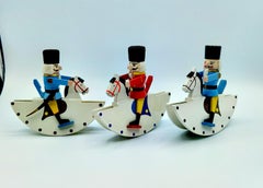 Mid-20th Century Vintage Set of Three German Christmas Nutcracker Sculptures