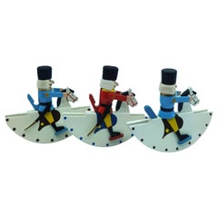 Mid-20th Century Retro Set of Three German Christmas Nutcracker Sculptures