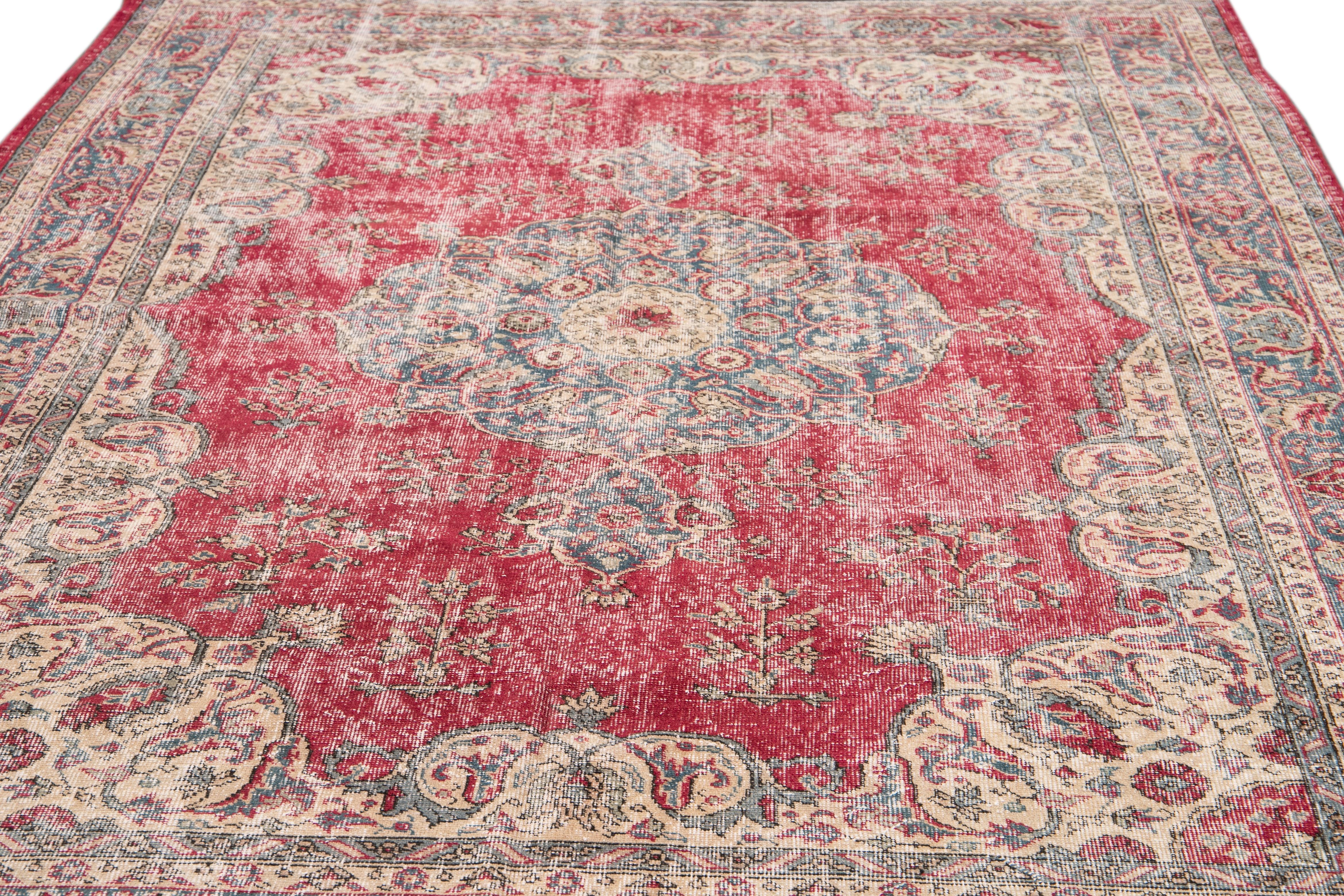 Mitte des 20. Jahrhunderts Vintage Sivas Wollteppich im Angebot 4