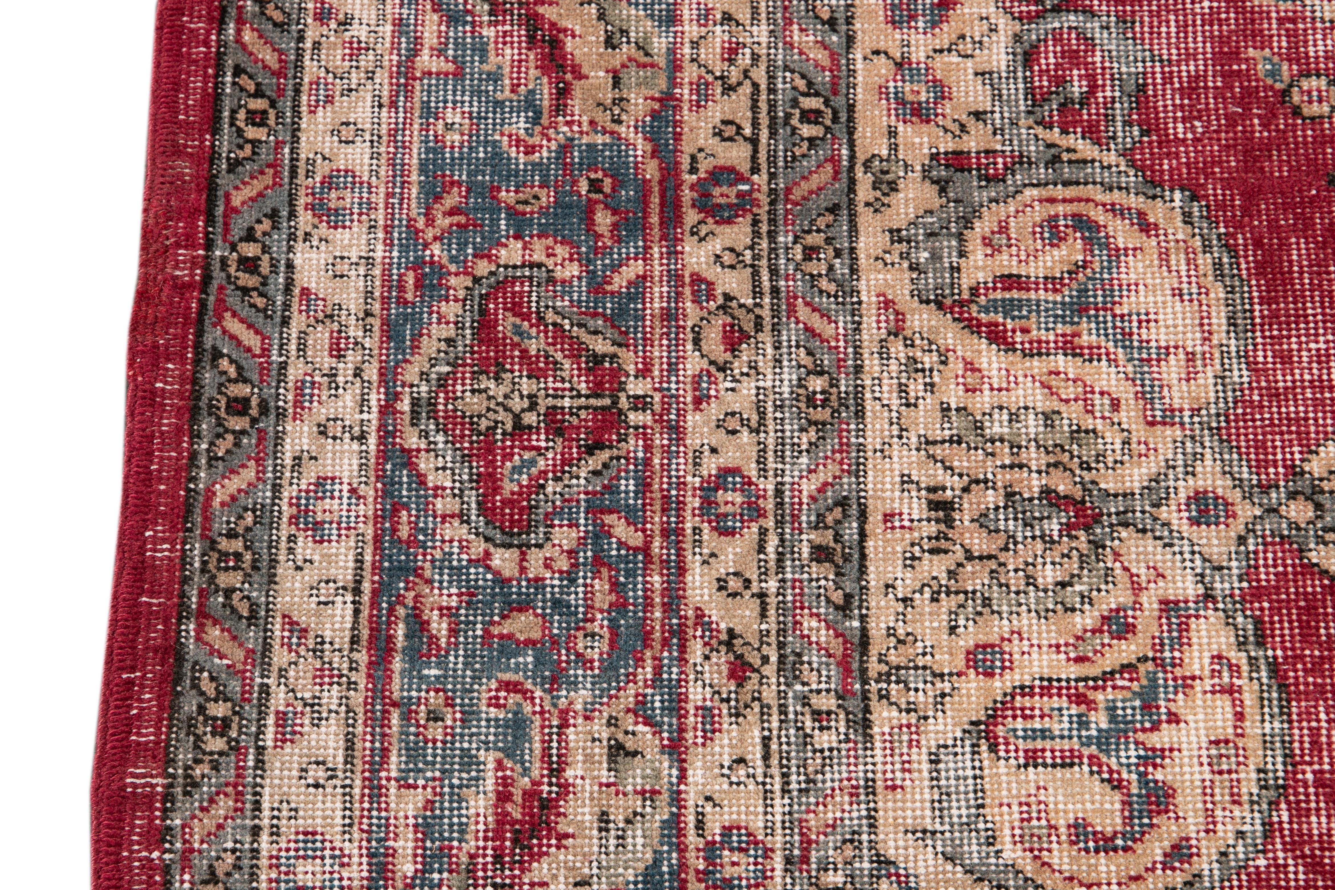 Mitte des 20. Jahrhunderts Vintage Sivas Wollteppich im Angebot 5