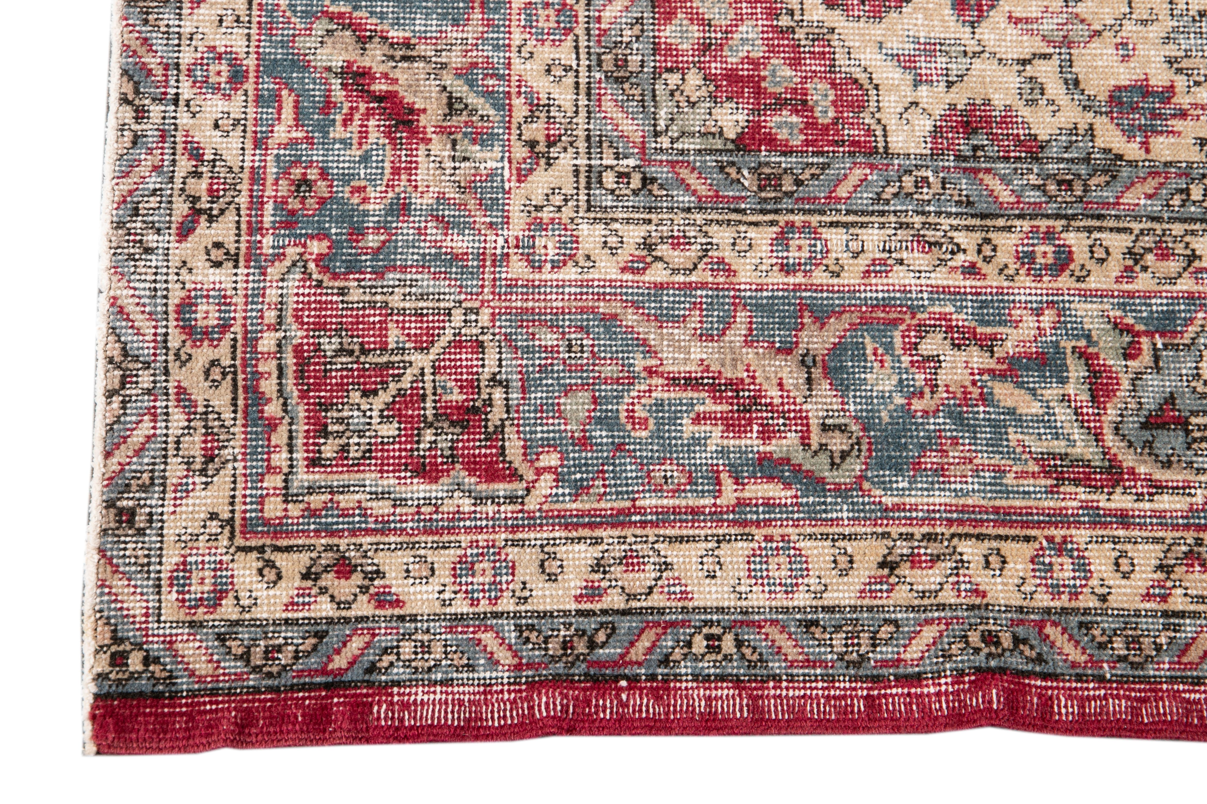 Mitte des 20. Jahrhunderts Vintage Sivas Wollteppich (Türkisch) im Angebot
