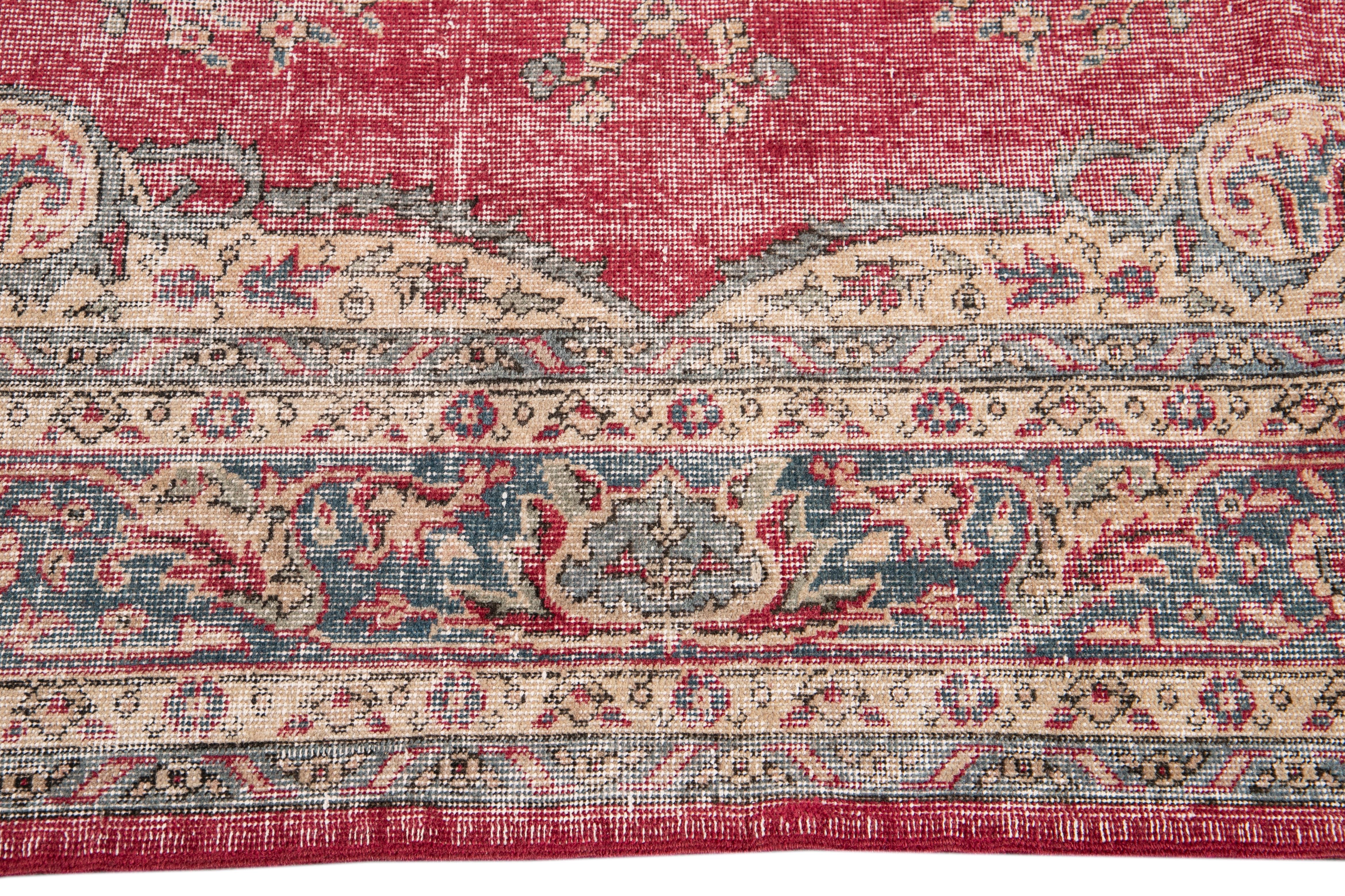Mitte des 20. Jahrhunderts Vintage Sivas Wollteppich (Handgeknüpft) im Angebot
