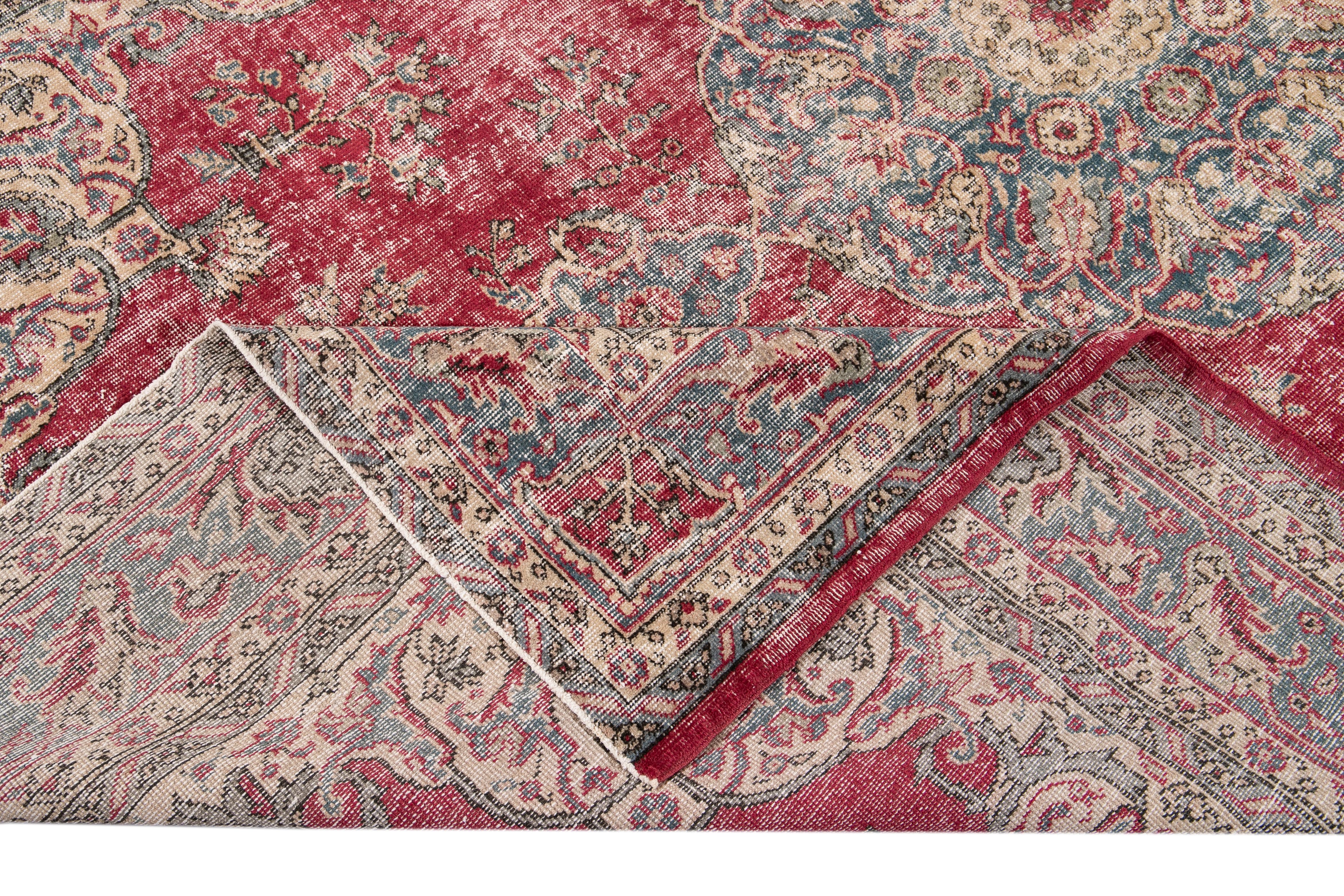 Mitte des 20. Jahrhunderts Vintage Sivas Wollteppich im Angebot 2