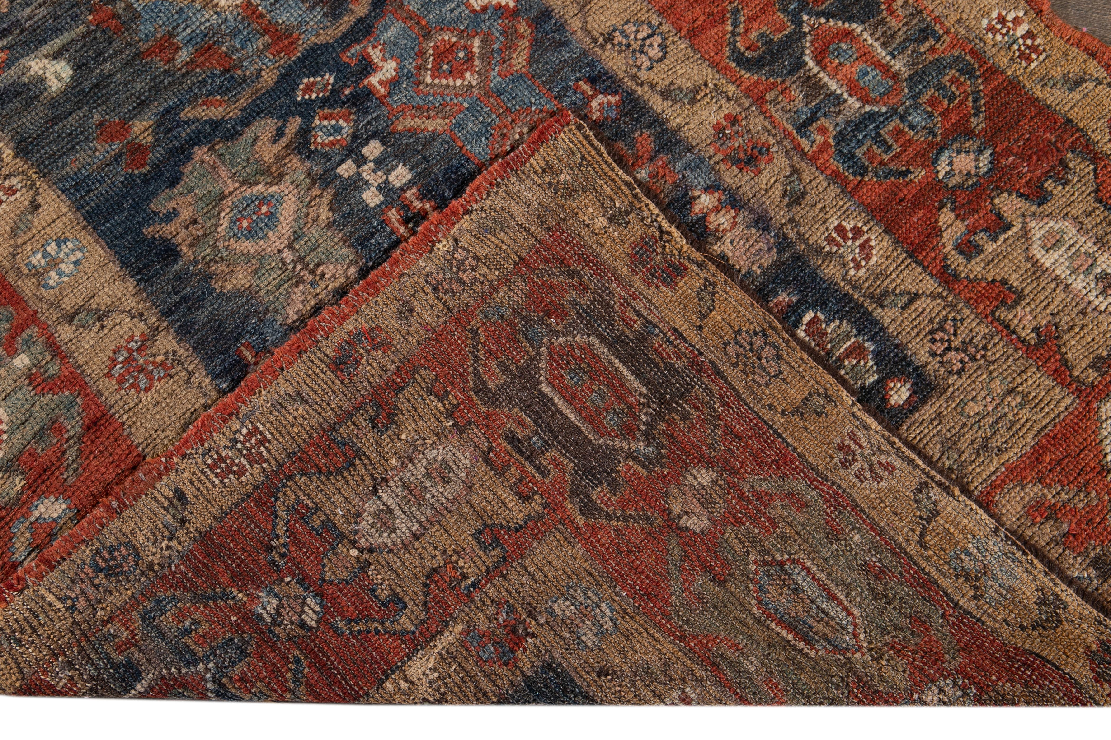 Hand-Knotted Mid-20th Century Vintage Tribal Bakshaish Rug For Sale