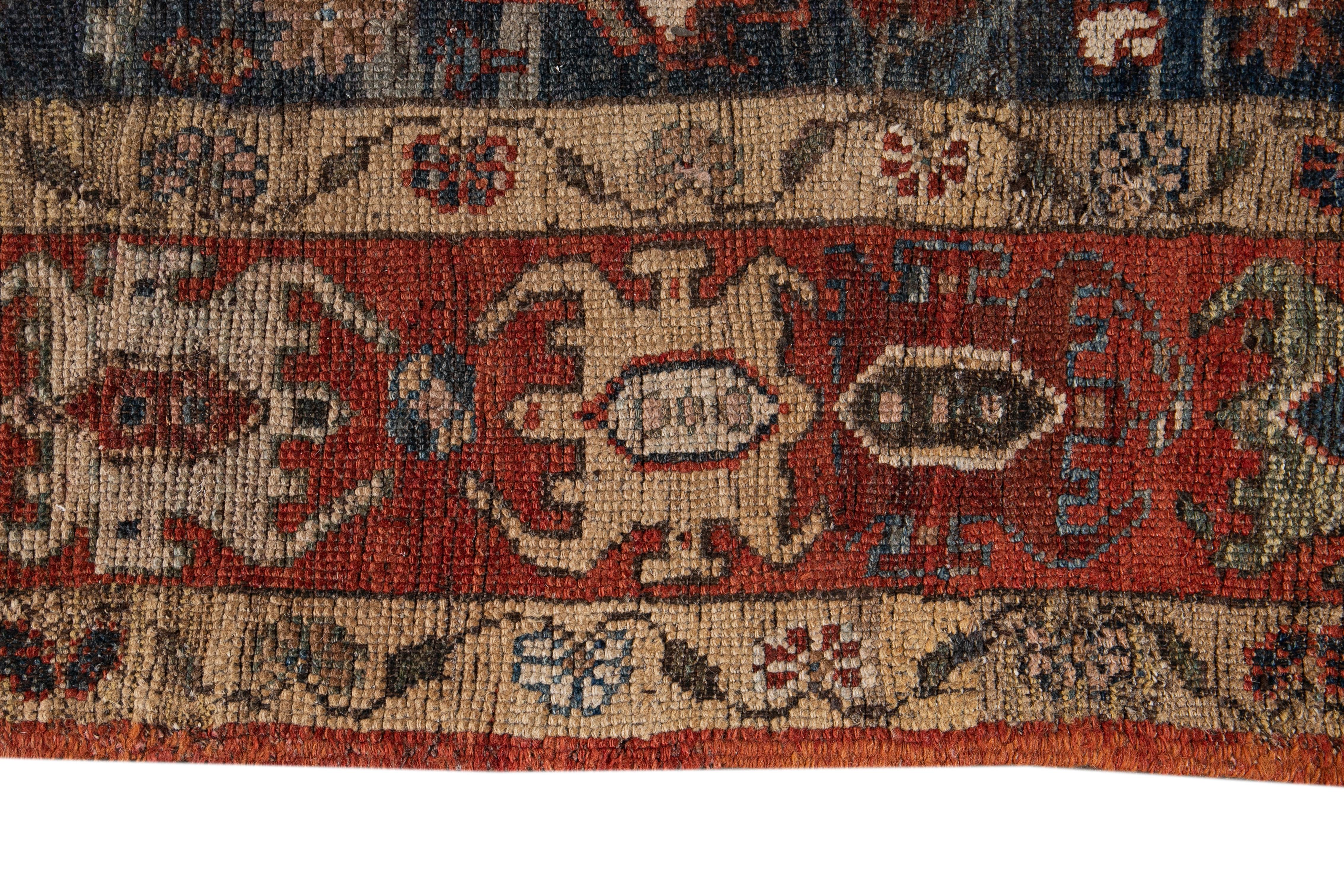 Mid-20th Century Vintage Tribal Bakshaish Rug For Sale 1