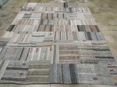 Mid-20th Century Vintage Turkish Flatweave Kilim Room Size Carpet