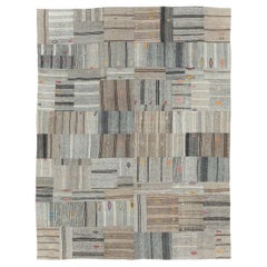 Mid-20th Century Vintage Turkish Flatweave Kilim Room Size Carpet