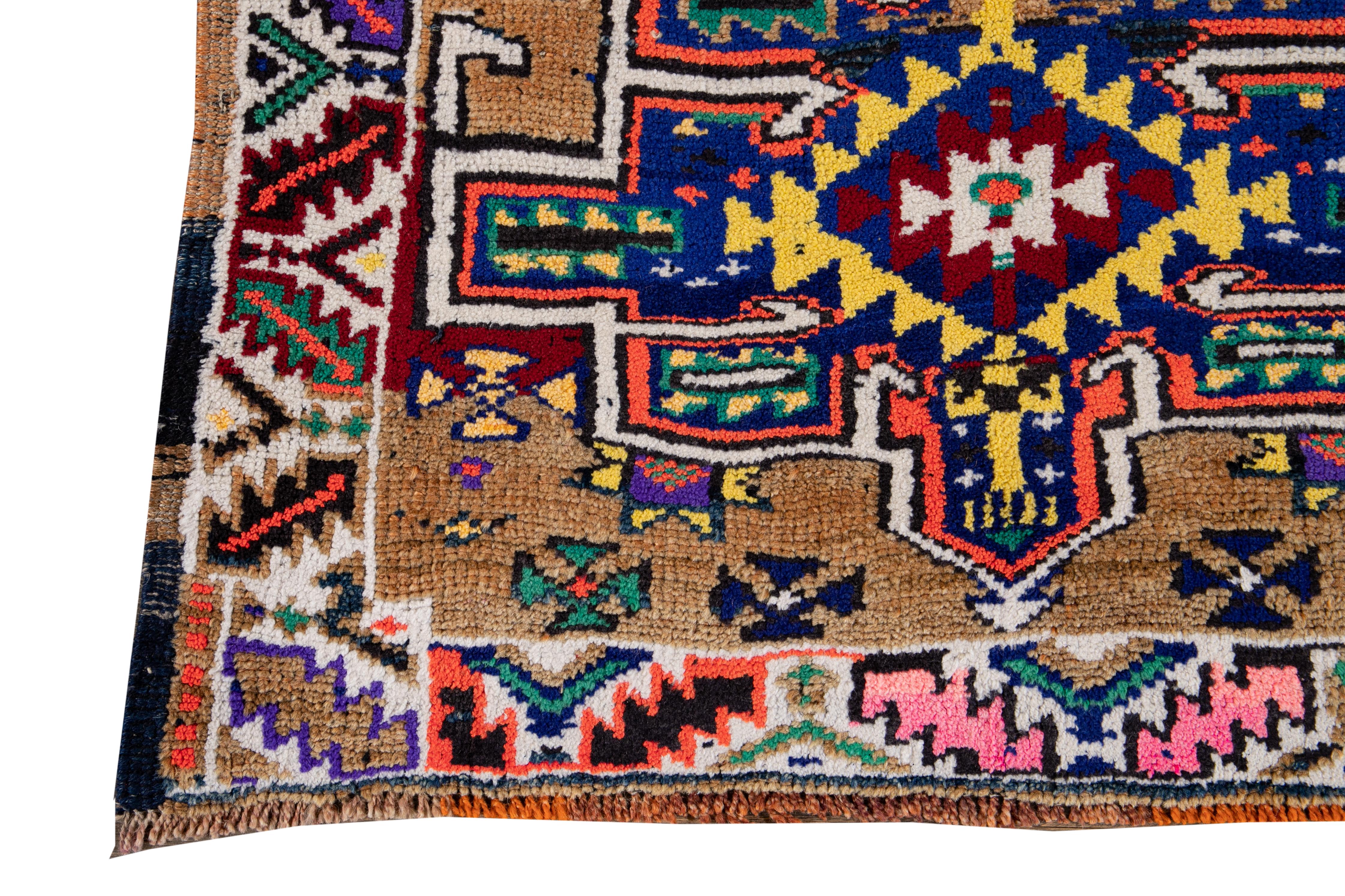 Mid-20th Century Vintage Turkish Wool Runner Rug For Sale 6