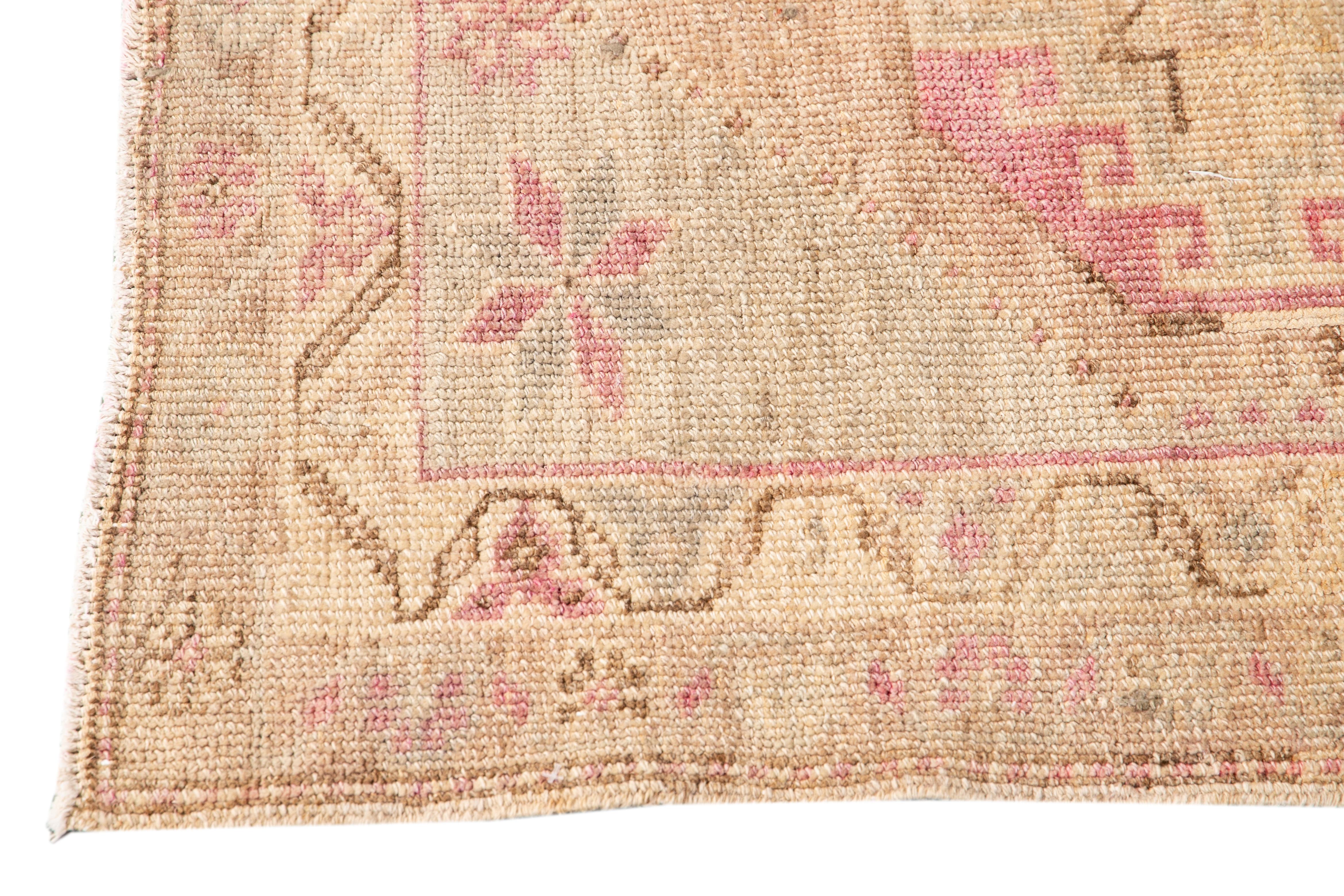 Mid-20th Century Vintage Turkish Wool Runner Rug In Good Condition For Sale In Norwalk, CT