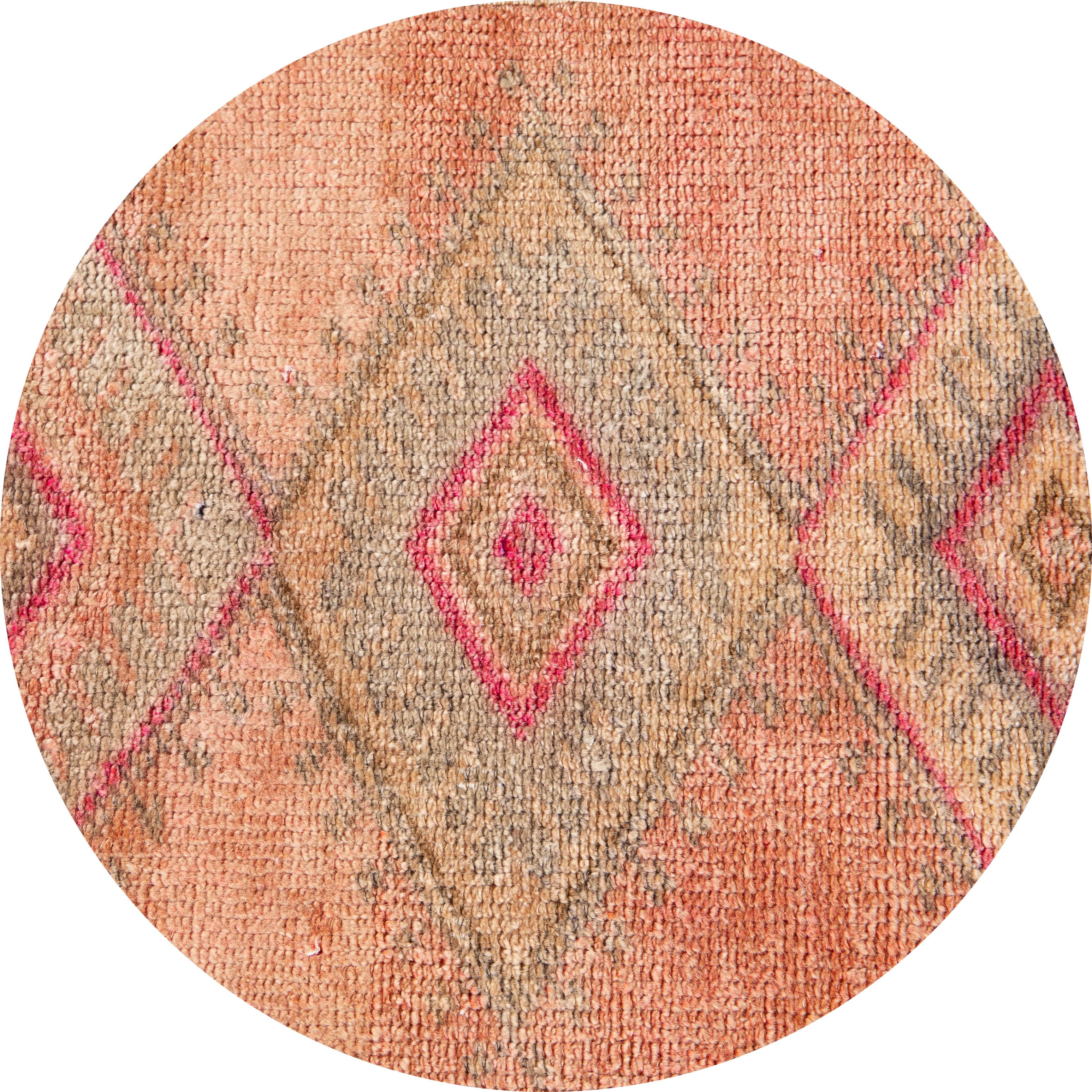 Mid-20th Century Vintage Turkish Wool Runner Rug For Sale 1