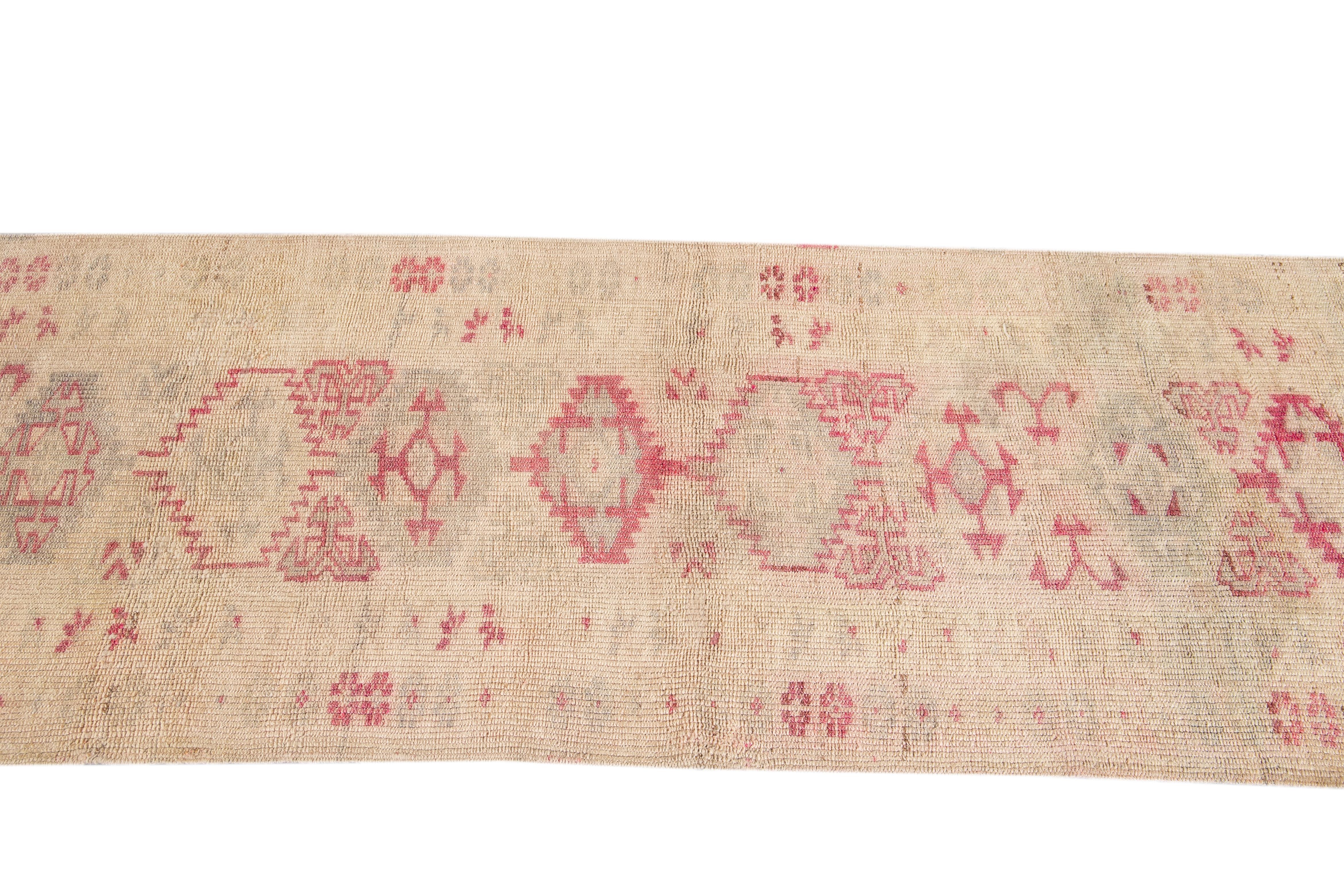 Mid-20th Century Vintage Turkish Wool Runner Rug For Sale 2