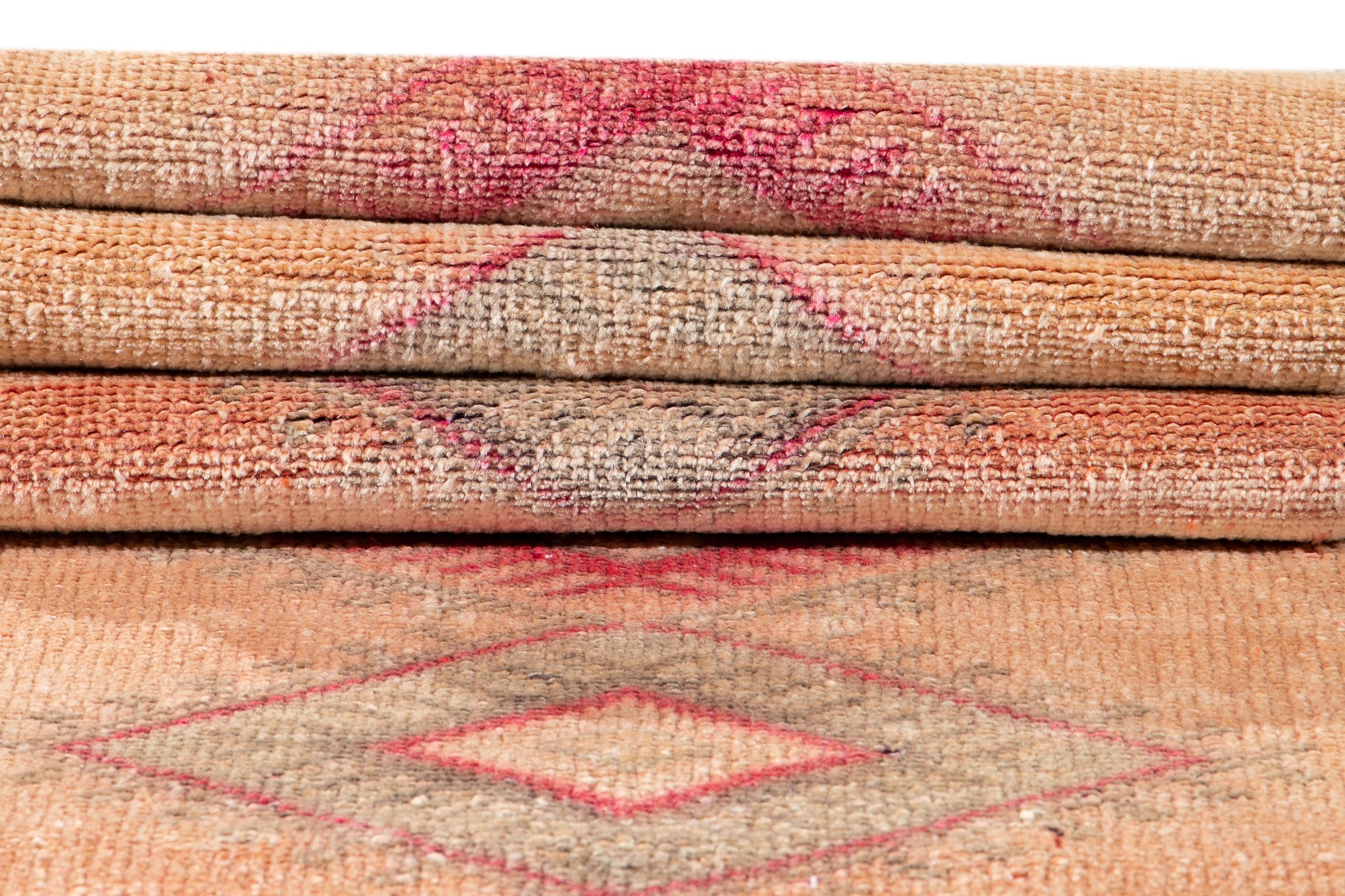 Mid-20th Century Vintage Turkish Wool Runner Rug For Sale 5