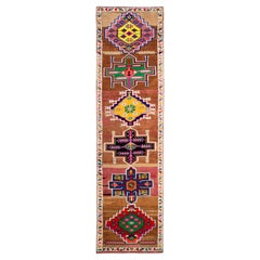 Mid-20th Century Vintage Turkish Wool Runner Rug