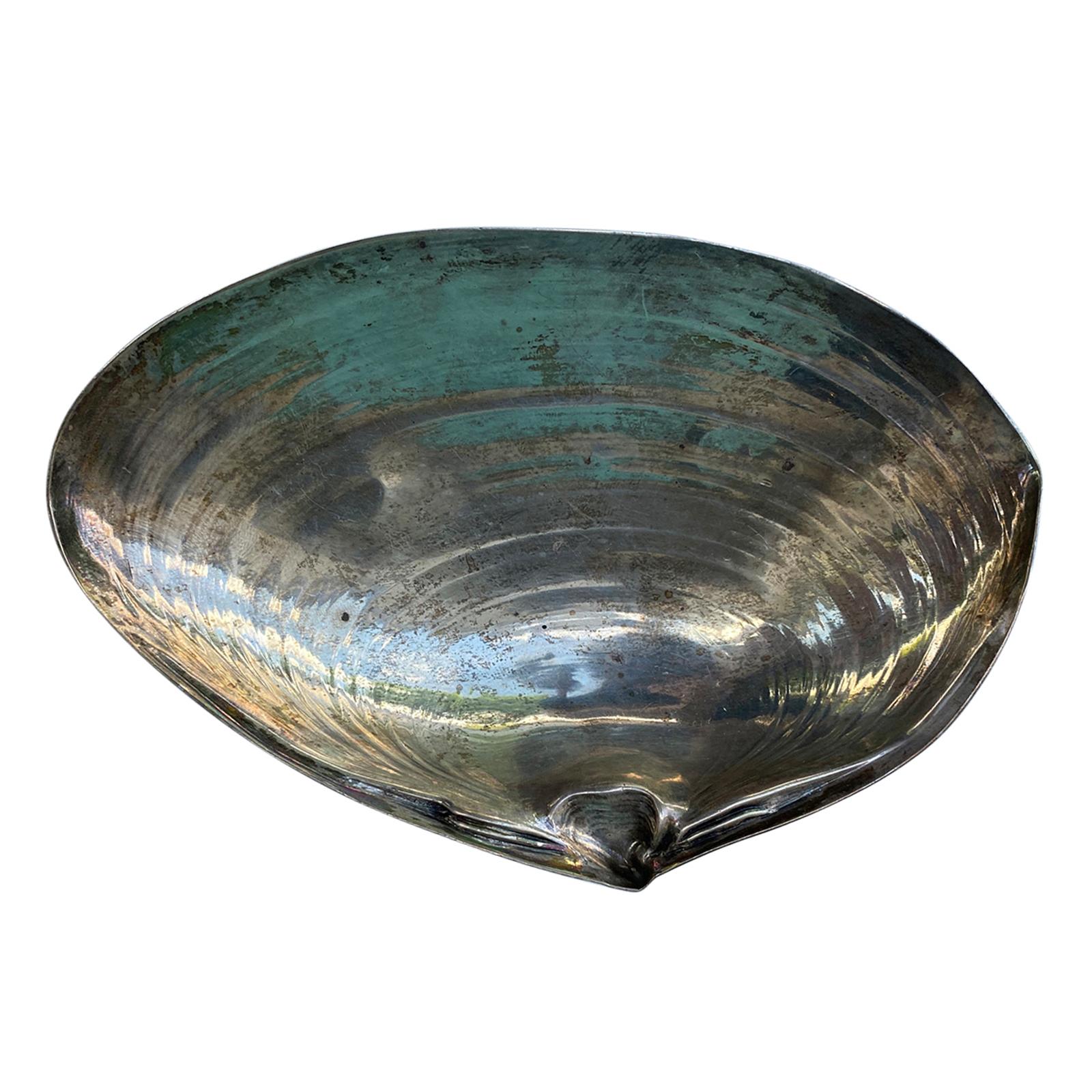 Mid-20th Century Wallace Sterling Silver 393 Clamshell Dish, Marked