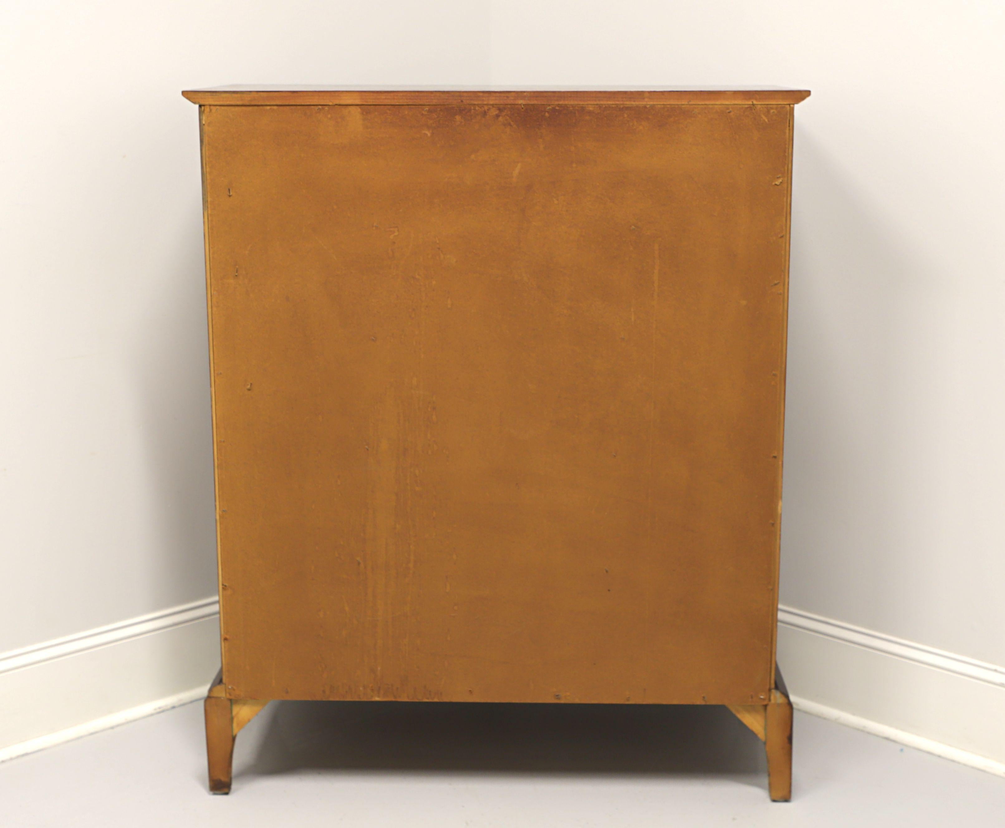 American Mid 20th Century Walnut Asian Influenced Chest of Drawers For Sale