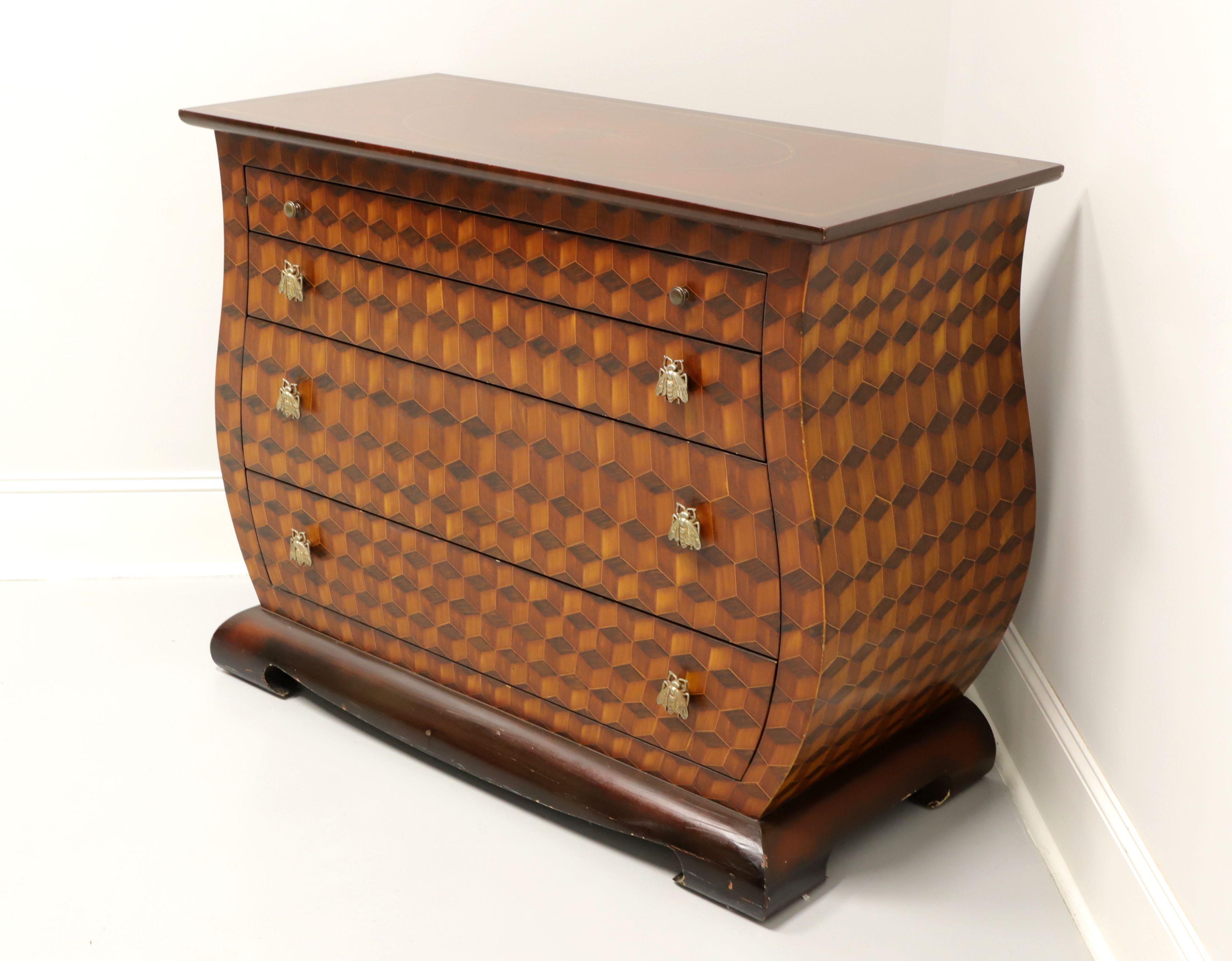 Ming Honeybee Themed Parquetry Design Bombe Chest