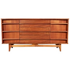 Mid-20th Century Walnut Curved Front Sideboard