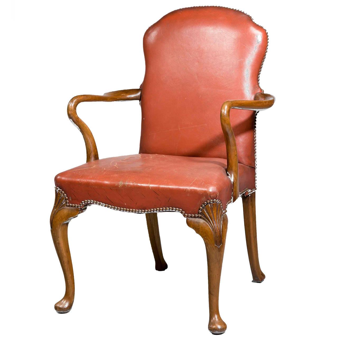 Mid-20th Century Walnut Desk Chair