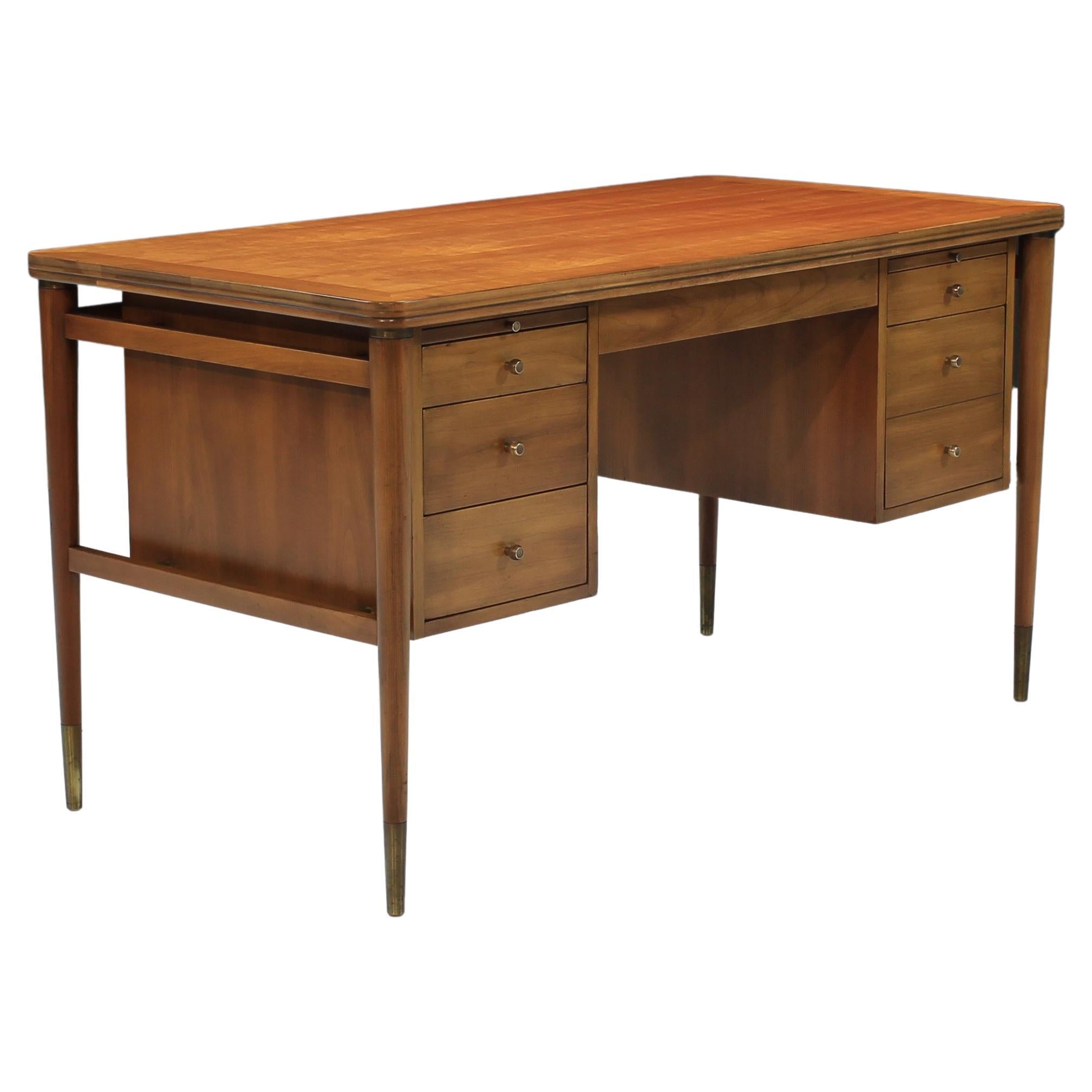 Mid-20th Century Walnut Executive Desk by John Widdicomb For Sale