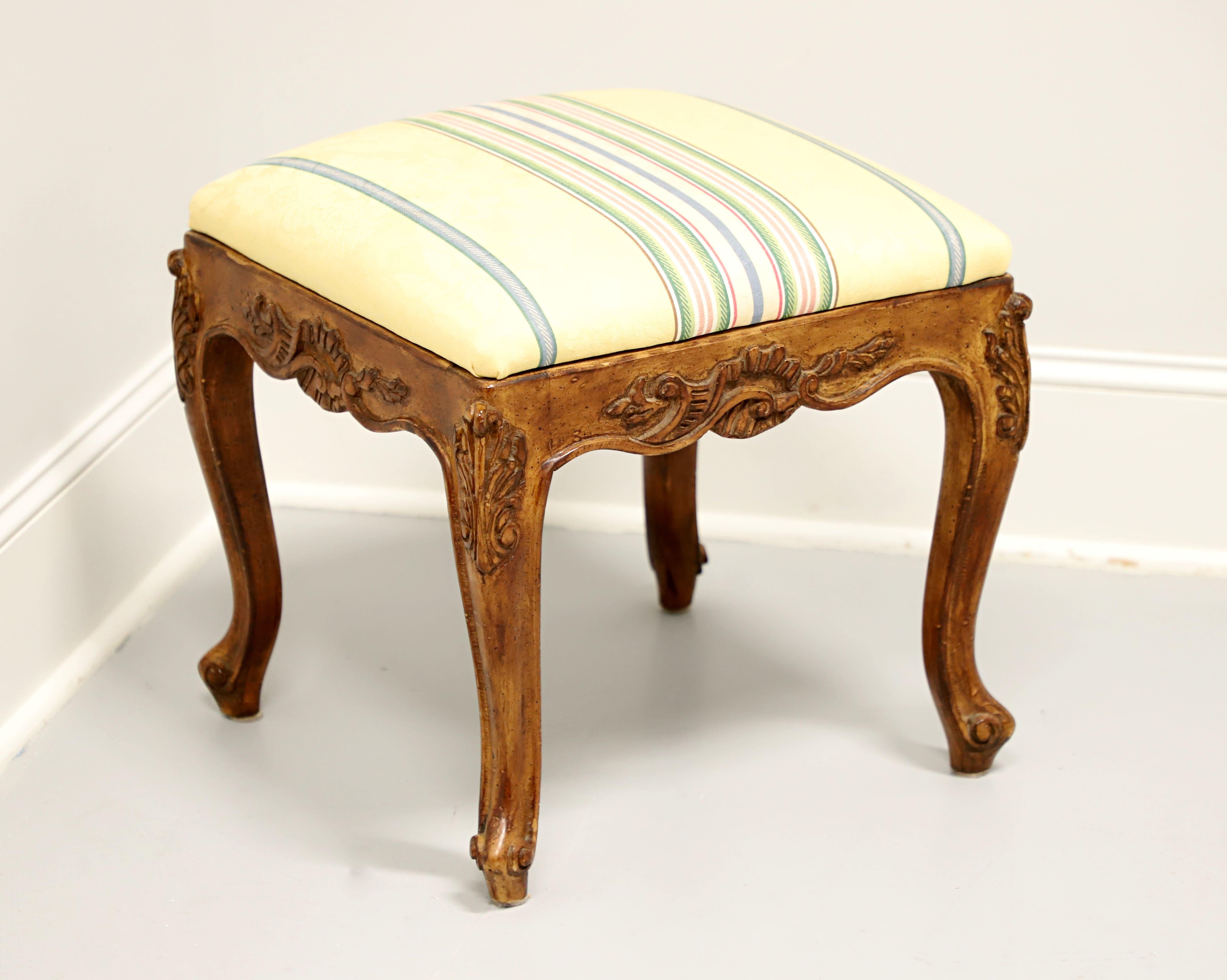 Mid 20th Century Walnut French Country Bench Footstool - A For Sale 1