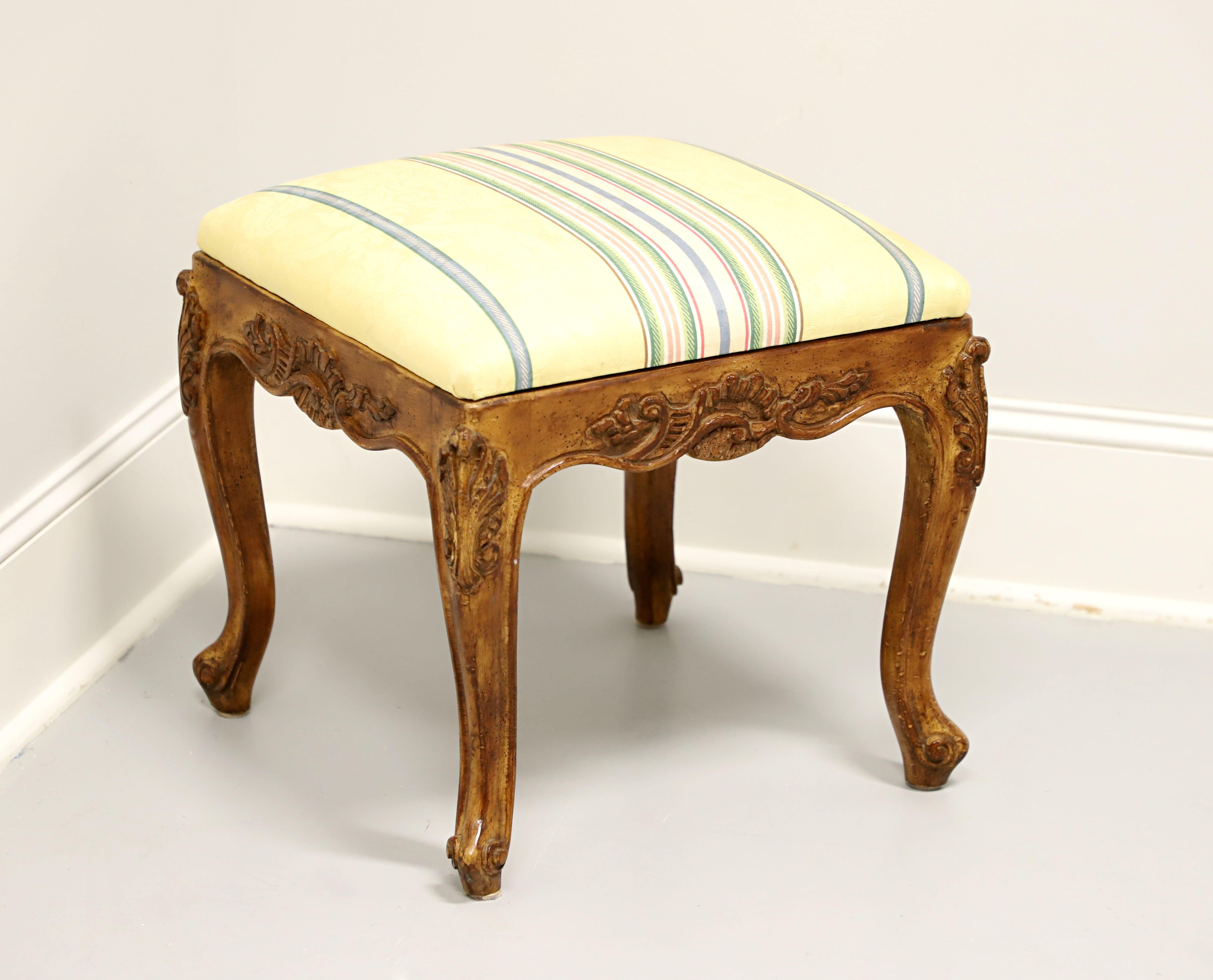 Mid 20th Century Walnut French Country Bench Footstool - B For Sale 1