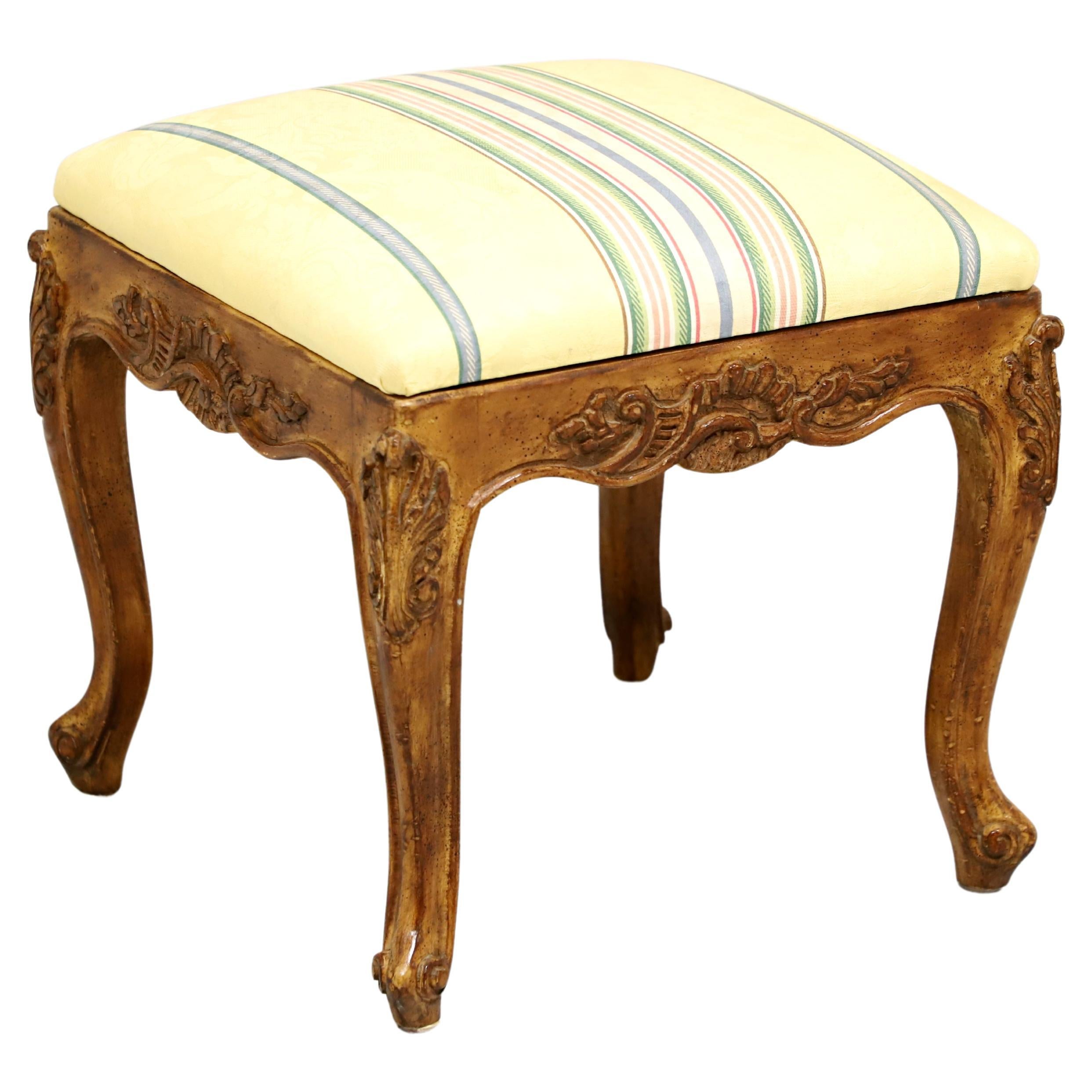Mid 20th Century Walnut French Country Bench Footstool - B For Sale