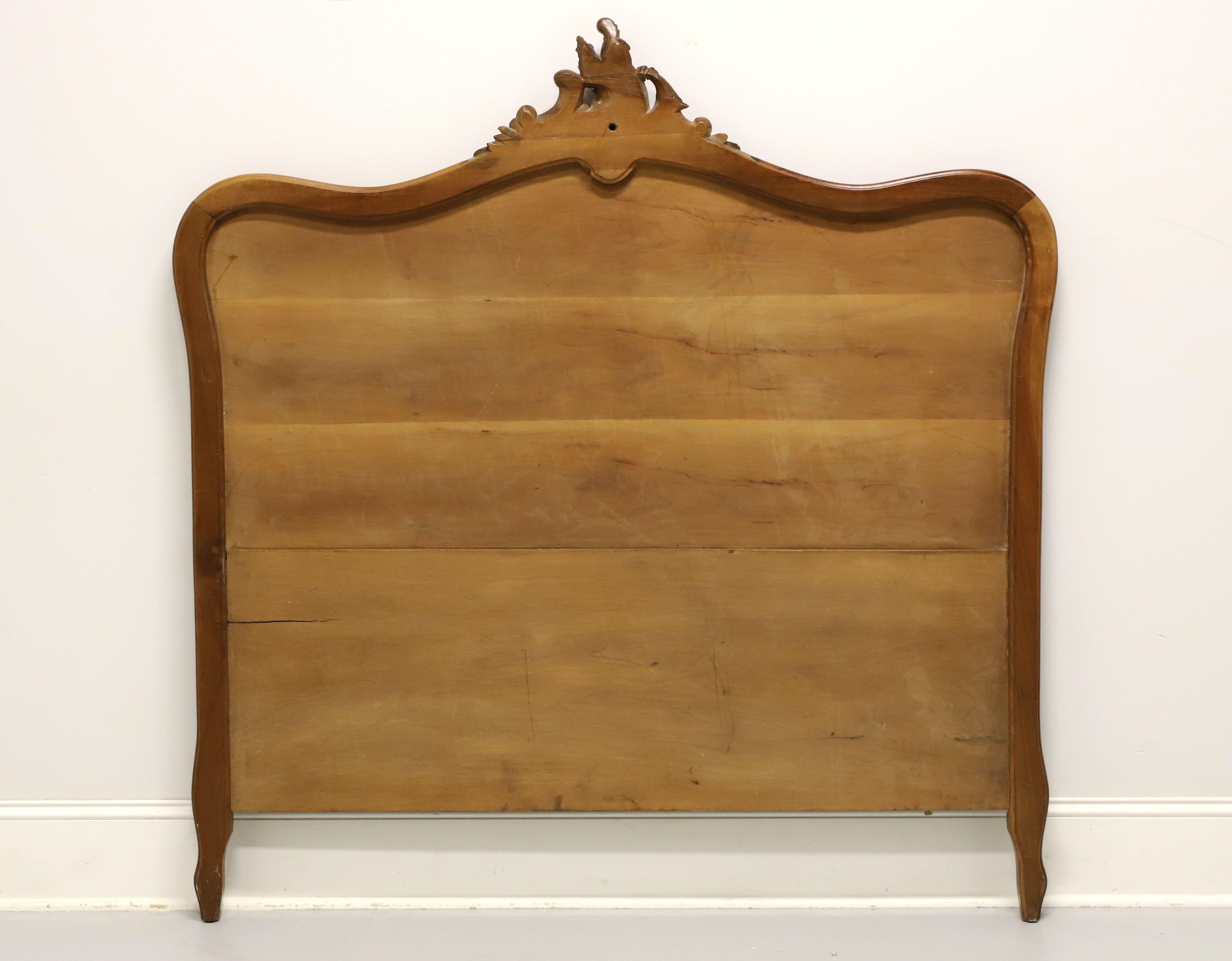Mid 20th Century Walnut French Provincial Parquetry Full Size Headboard 2