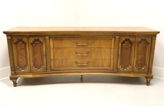 Unique Furniture Mid-20th Century Walnut Hollywood Regency Triple Dresser