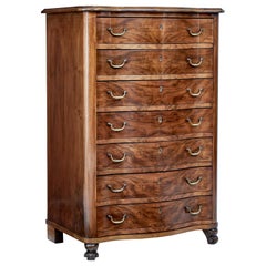 Vintage Mid-20th Century Walnut Tall Chest of Drawers