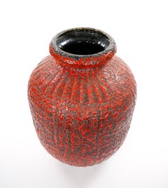 Mid-20th Century West German Large Fat Lava Decorative Vase