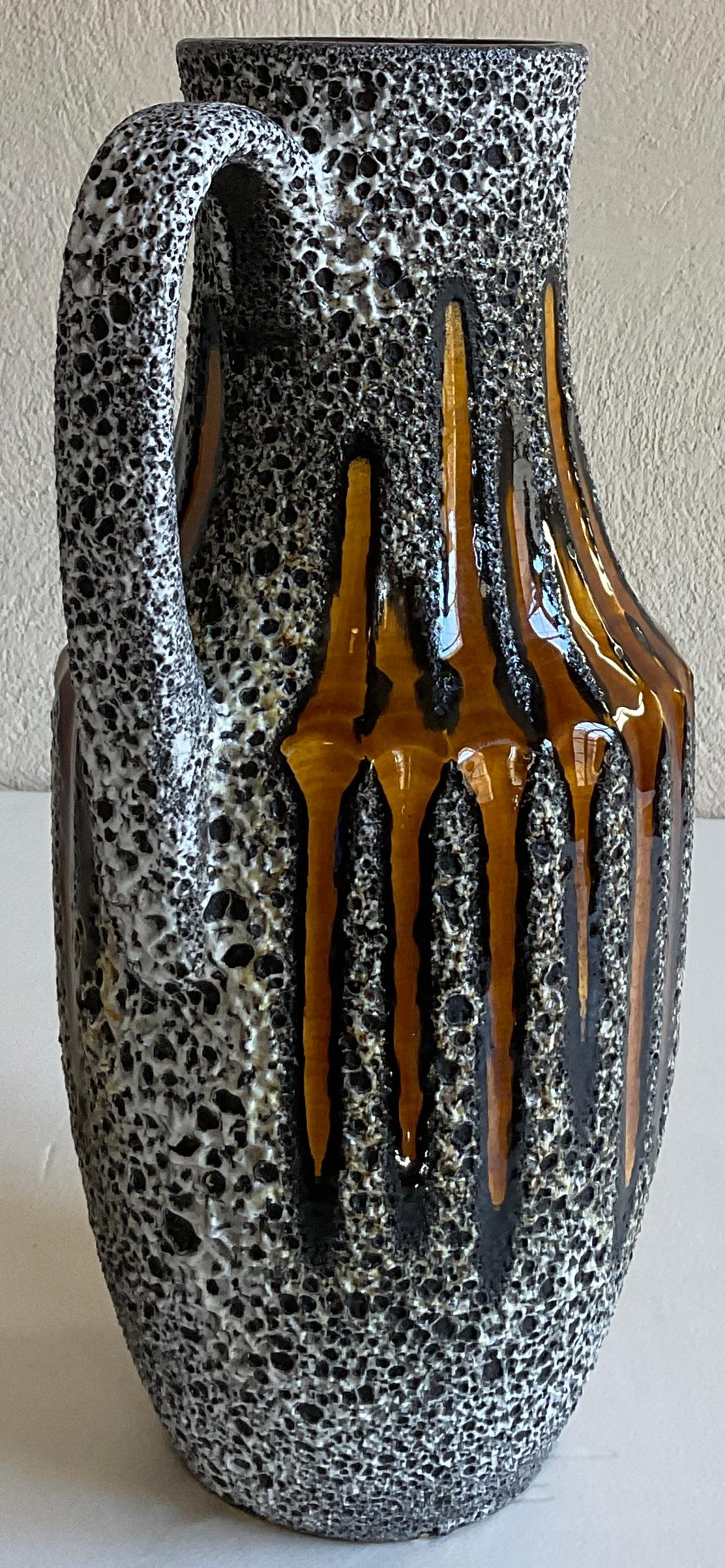 Mid-Century Modern Mid-20th Century West Germany Studio Pottery Pitcher Vase For Sale