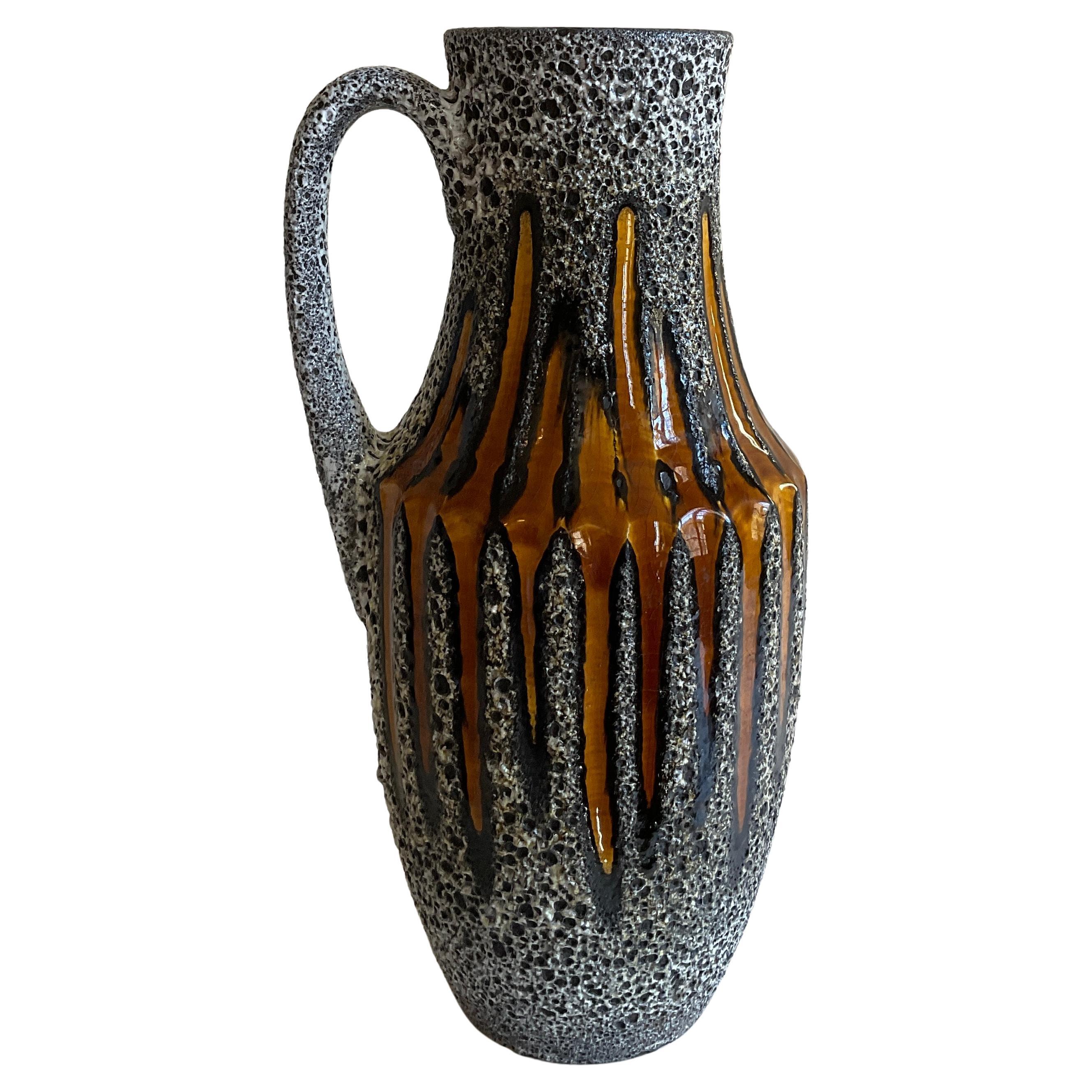 Studio Pottery-Krug-Vase, Westdeutschland, Mitte des 20. Jahrhunderts