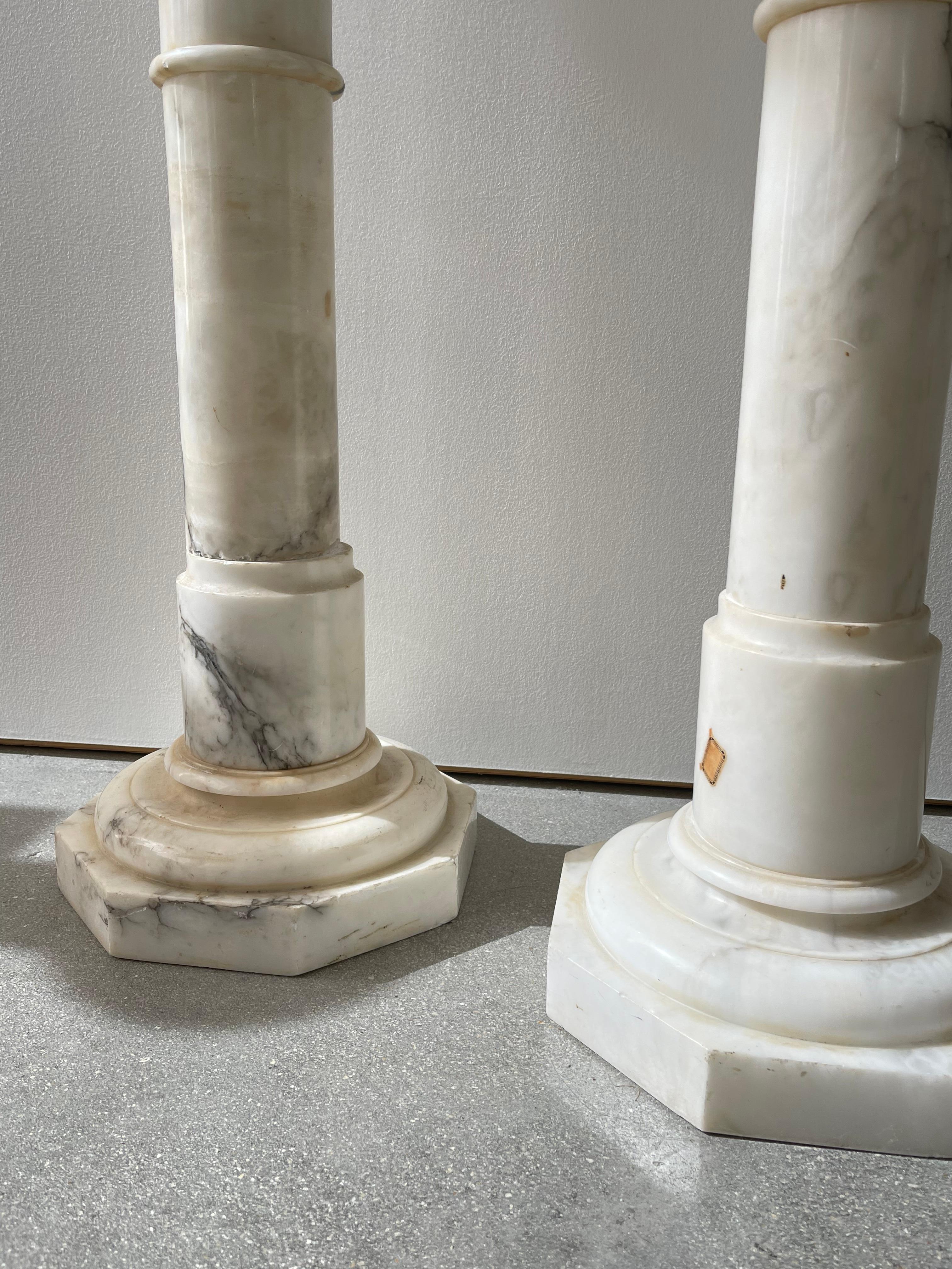 Mid-20th Century White Marble Columns 5