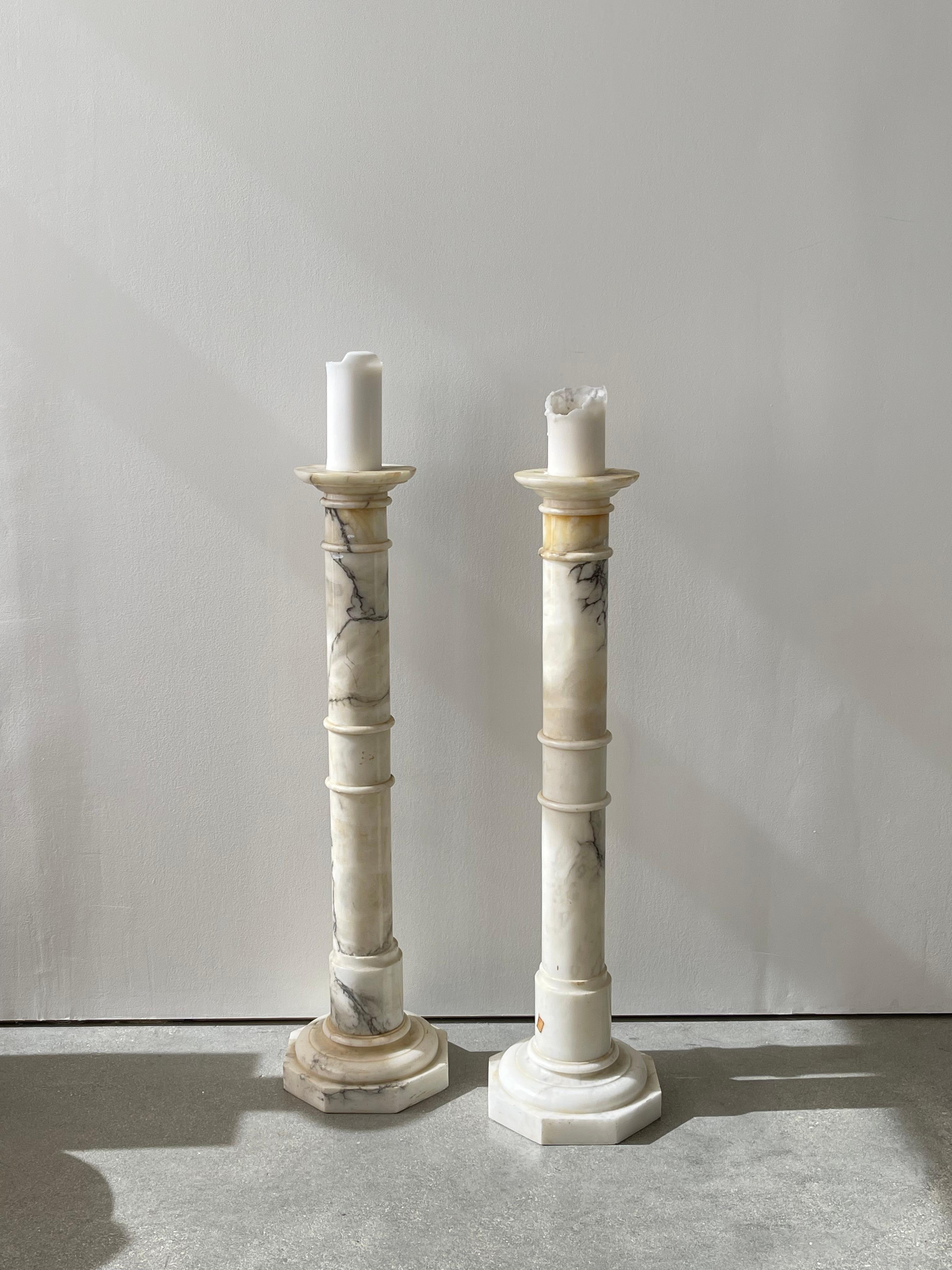 Mid-20th Century White Marble Columns 8