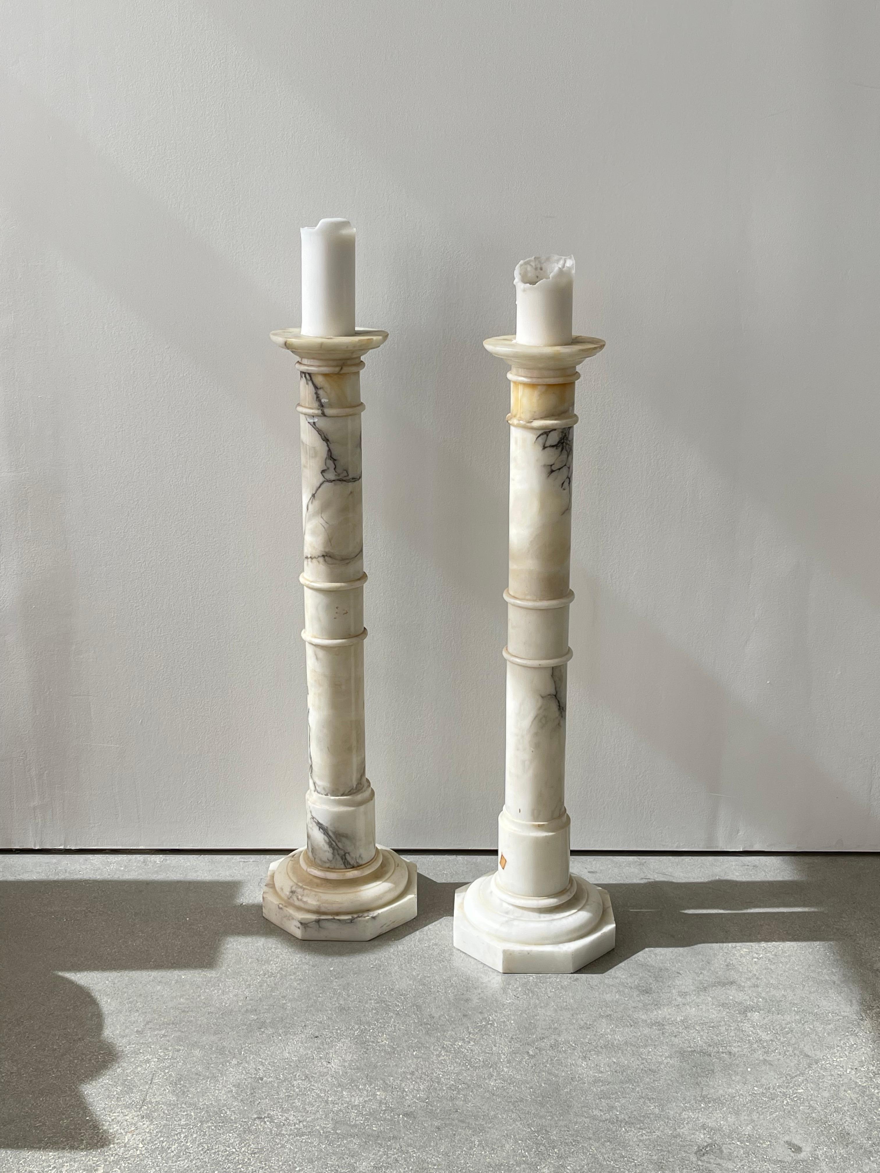 Mid-20th Century White Marble Columns 9