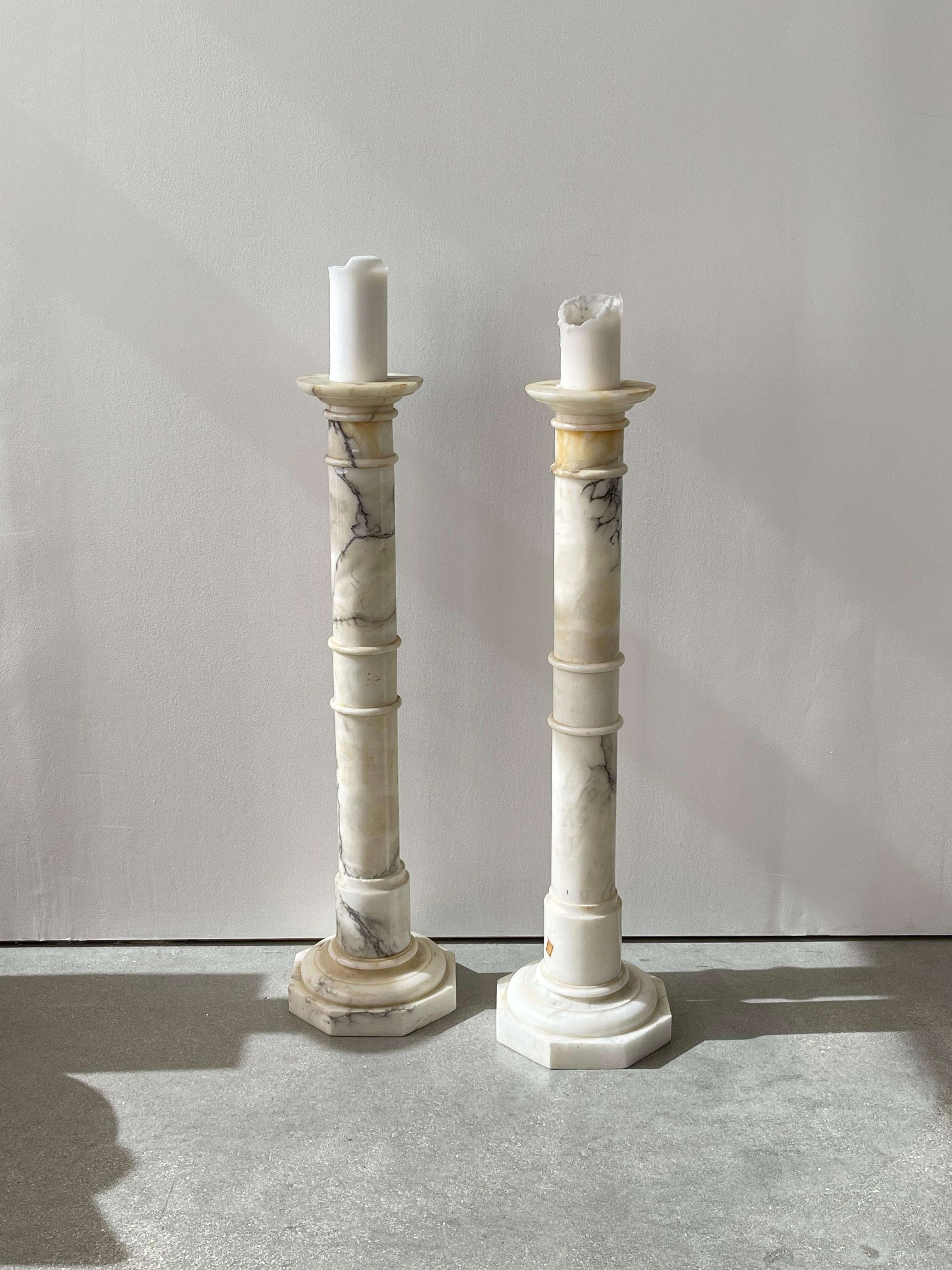 Mid-20th Century White Marble Columns 13