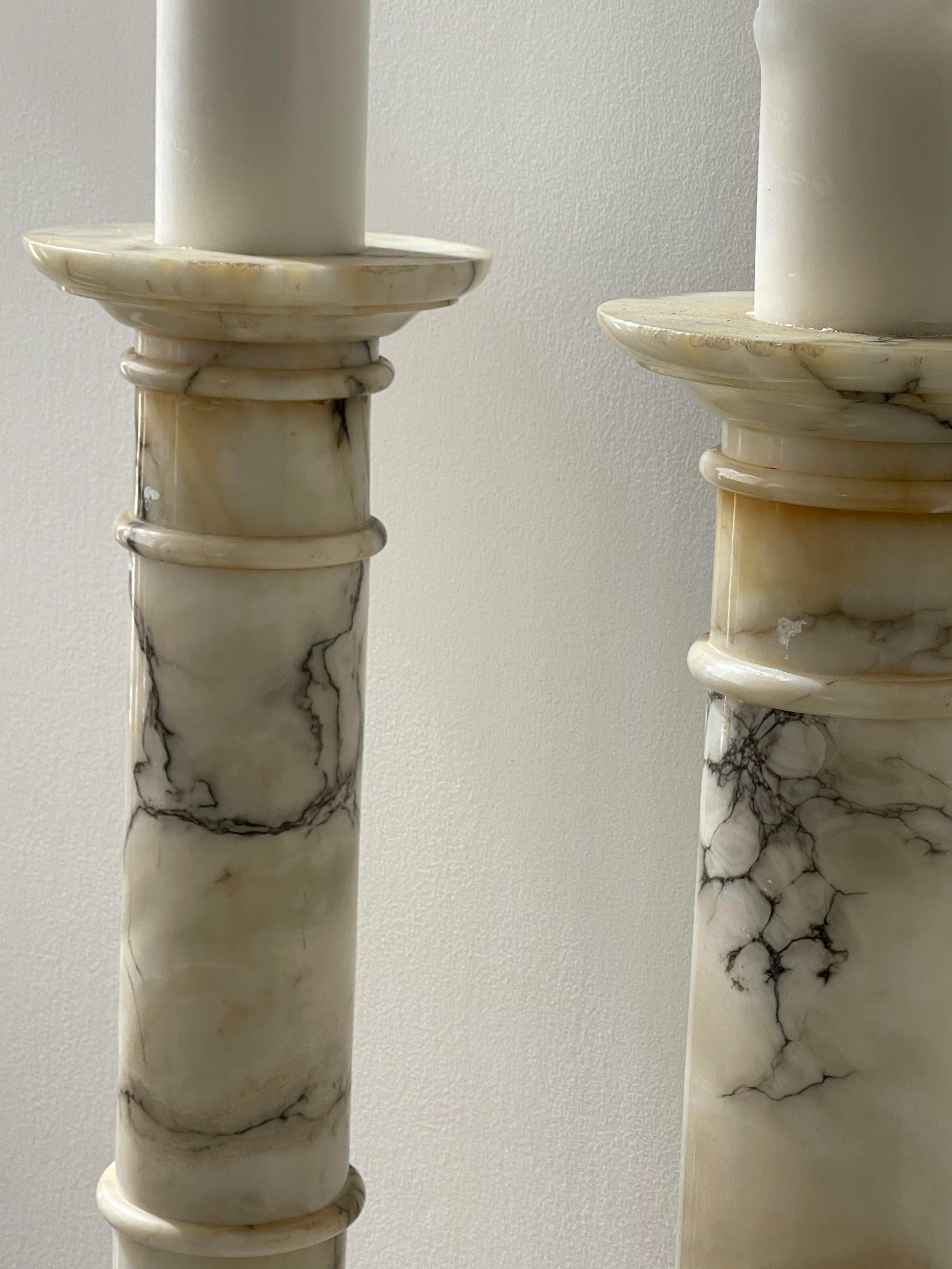 Mid-20th Century White Marble Columns 3