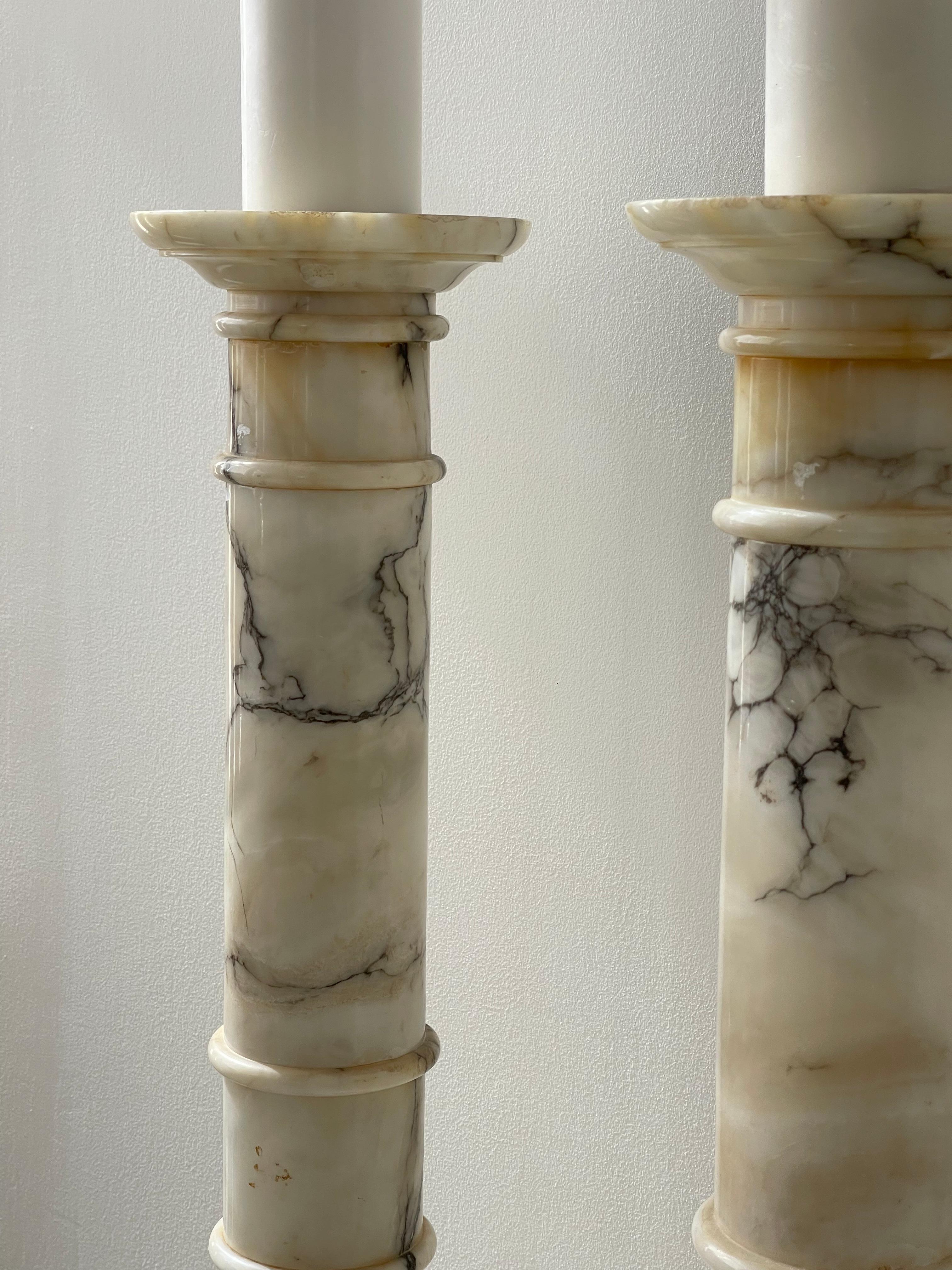Mid-20th Century White Marble Columns 4