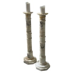 Mid-20th Century White Marble Columns