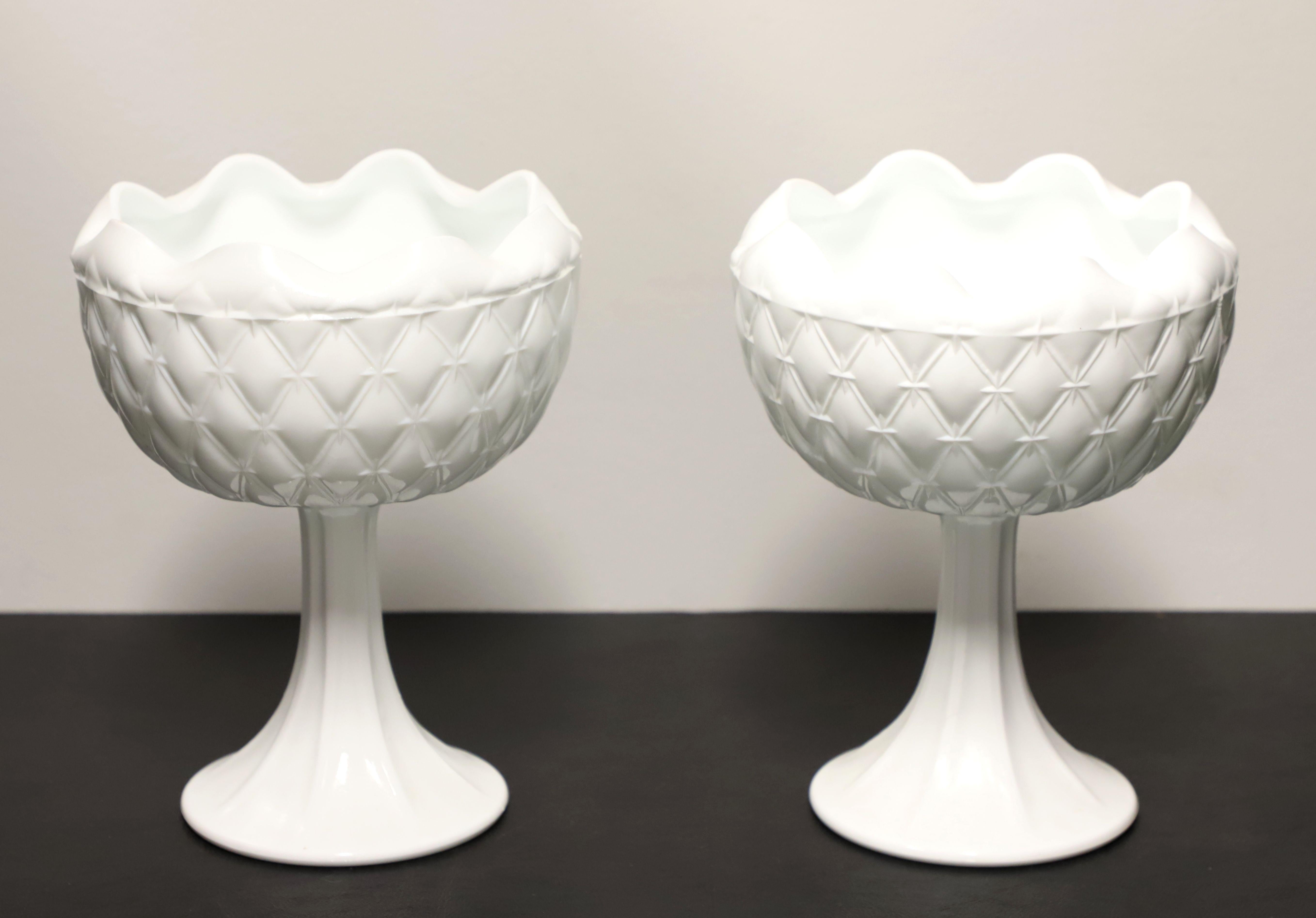 white milk glass pedestal bowl