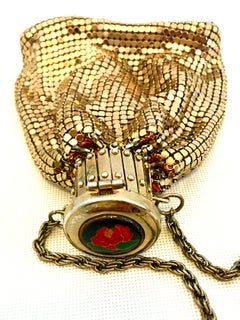 Mid-20th Century Whiting & Davis Gold Metal Mesh "Beggars" Purse-Evening Bag