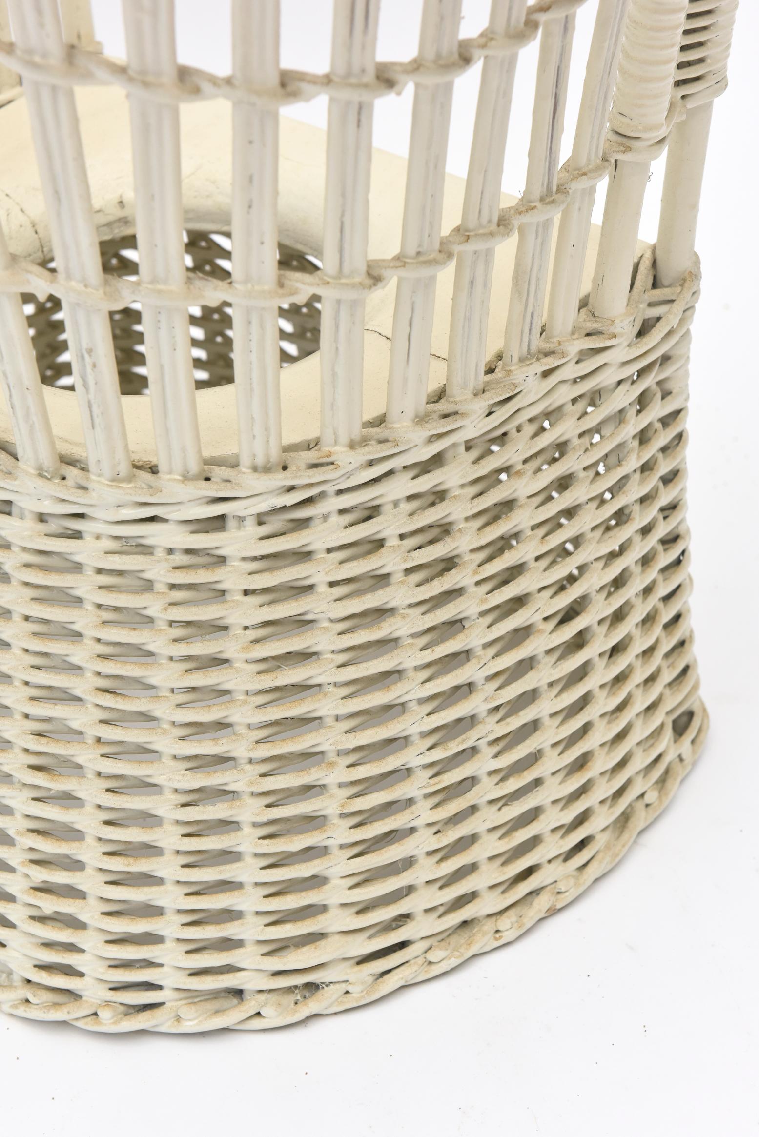 Woven Mid-20th Century Wicker Potty Seat For Sale
