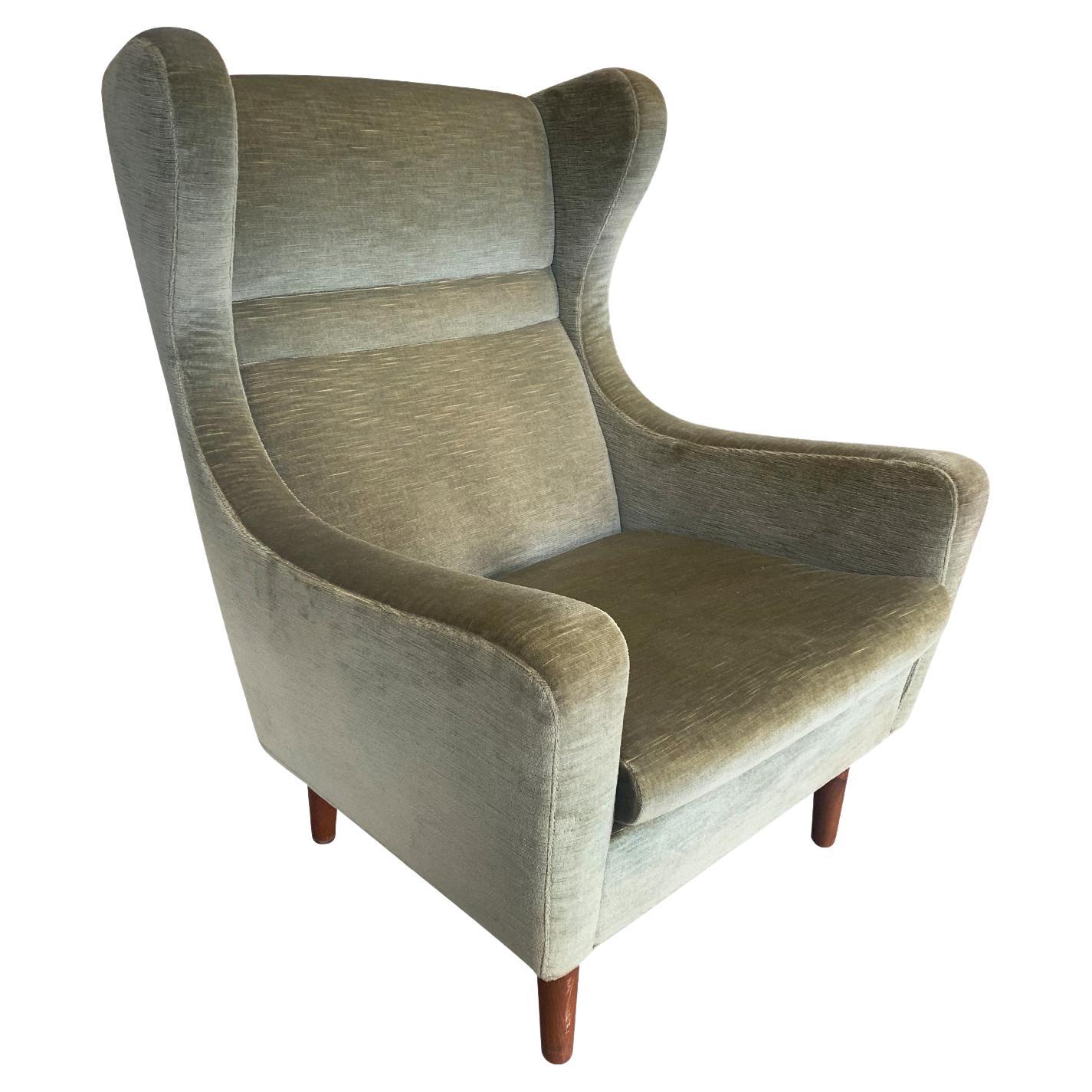 Mid-20th Century Wingback Armchair by Rolschau Møbler