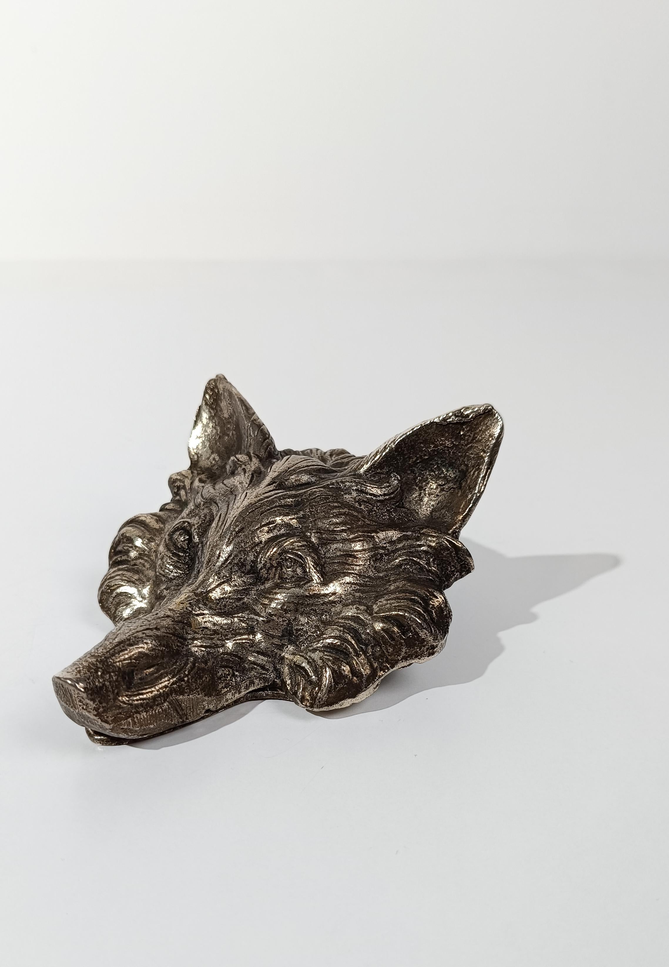 Porte-lettres ou trombones à tête de WOLFS du milieu du 20e siècle dans le style de Gucci Bon état - En vente à Roma, IT