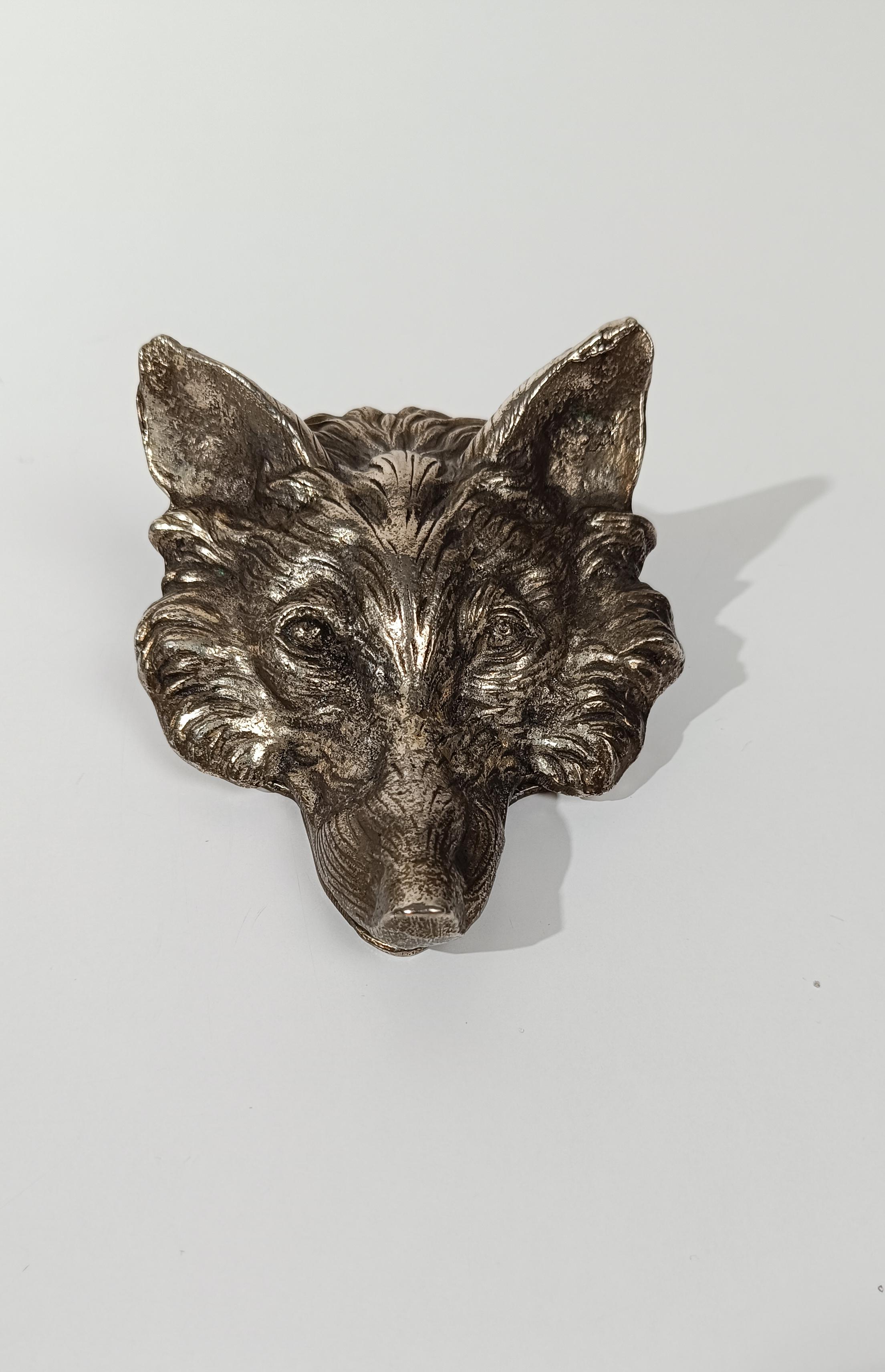 20ième siècle Porte-lettres ou trombones à tête de WOLFS du milieu du 20e siècle dans le style de Gucci en vente