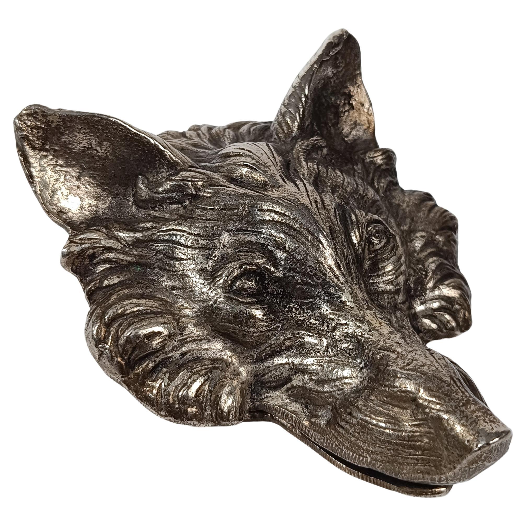 Porte-lettres ou trombones à tête de WOLFS du milieu du 20e siècle dans le style de Gucci