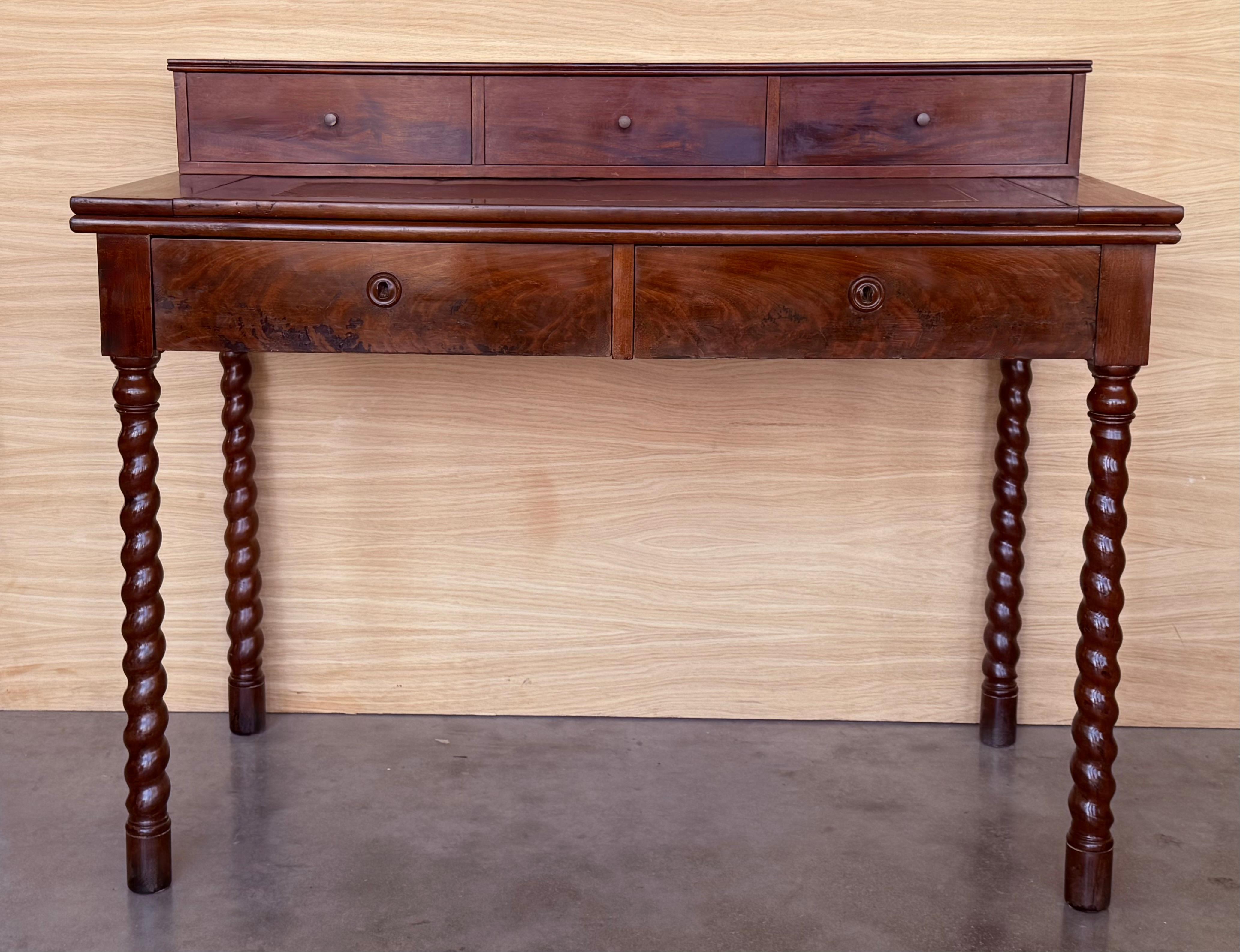 Holz Bureau a Gradin/Schreibtischtisch aus der Mitte des 20. Jahrhunderts (Französische Provence) im Angebot