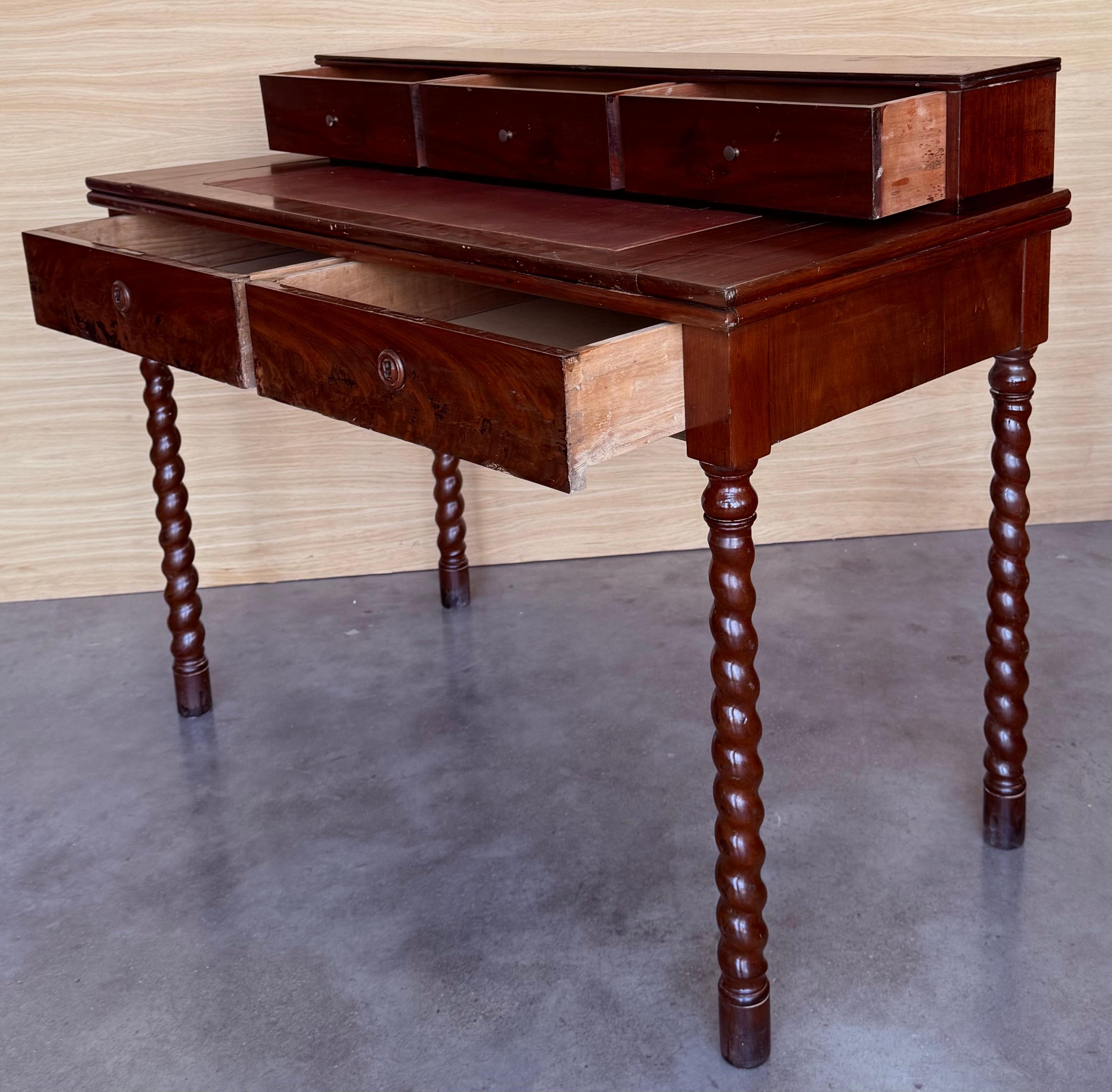 Holz Bureau a Gradin/Schreibtischtisch aus der Mitte des 20. Jahrhunderts im Angebot 2